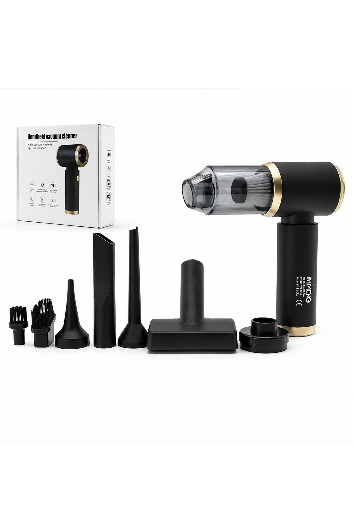HANDHELD VACUUM CLEANER 2İN1=ÇEKME - ÜFLEME OTO - ARAÇ - EV EL TİPİ SÜPÜRGE ŞARJLI MİNİ - TAŞINABİLİR KH-128 (5047)