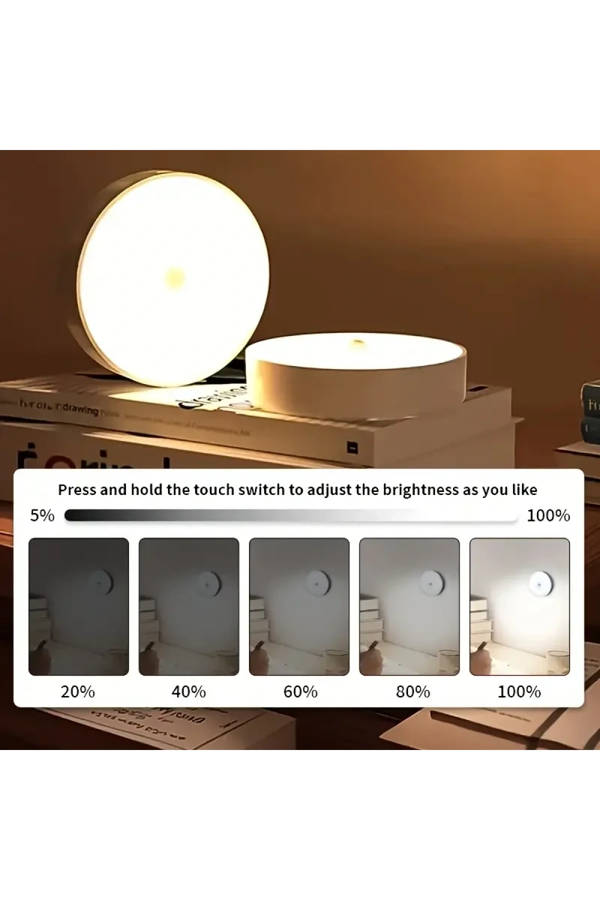 Hareket Sensörlü Usb Şarjlı Led Işık Lamba (5047)