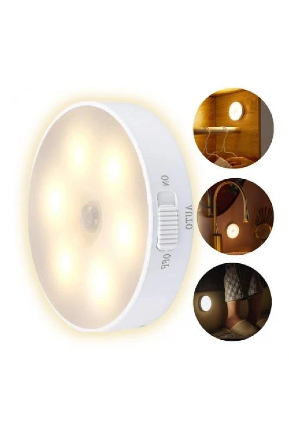 Hareket Sensörü Dolap Altı Aydınlatması USB Şarj Edilebilir LED (5047)