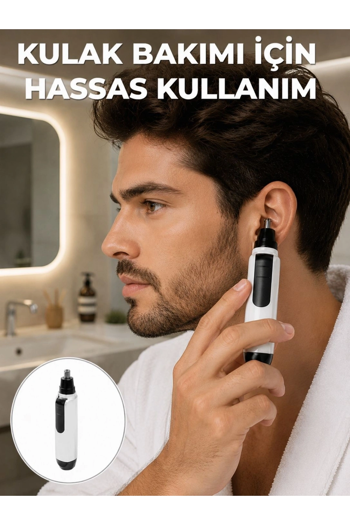 Hassas 3D lı Kulak ve Burun Tıraş Makinesi Yeni Nesil
