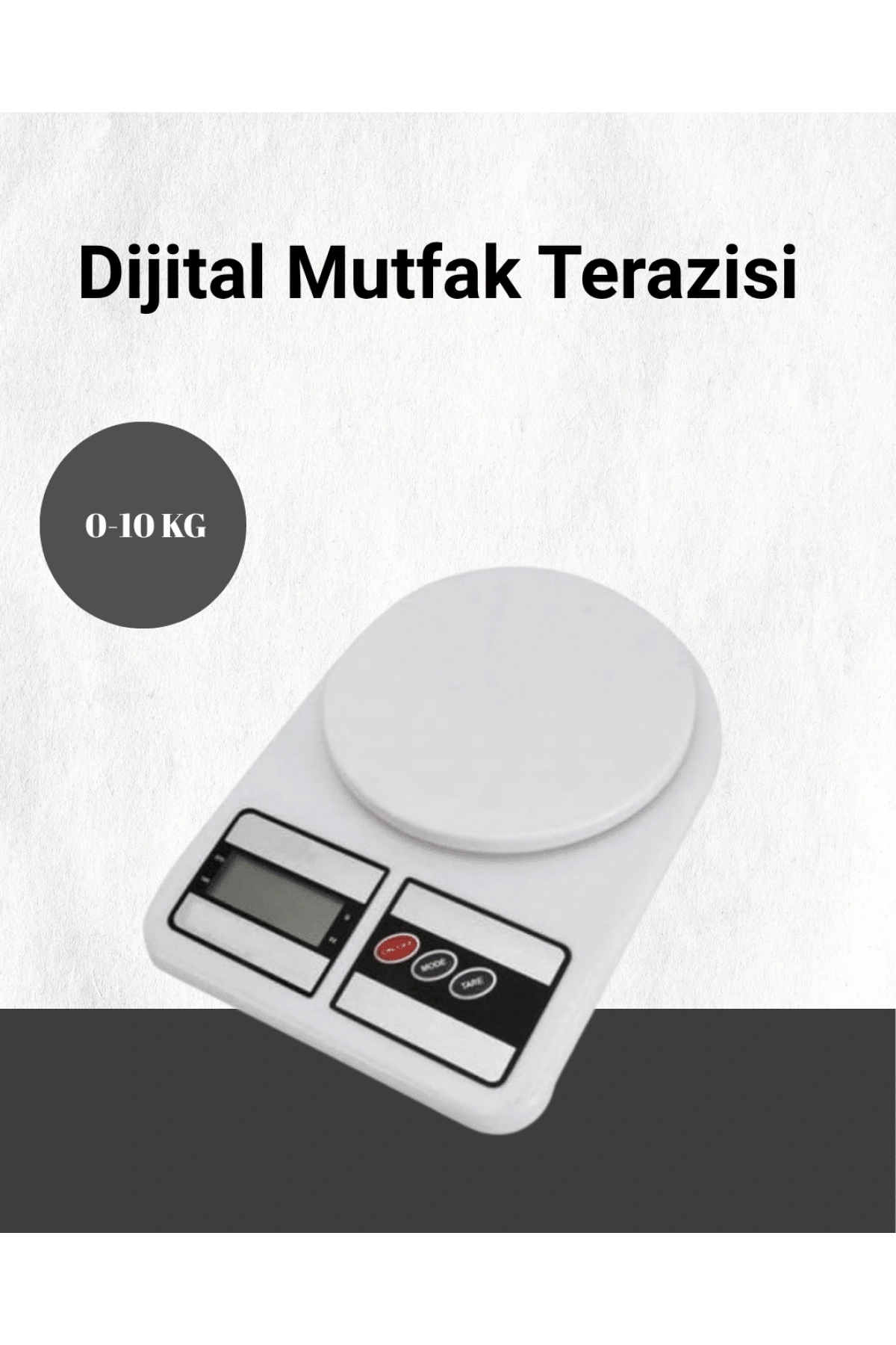 Hassas Ölçüm İçin Dijital Mutfak Tartısı – 10 Kg Kapasiteli