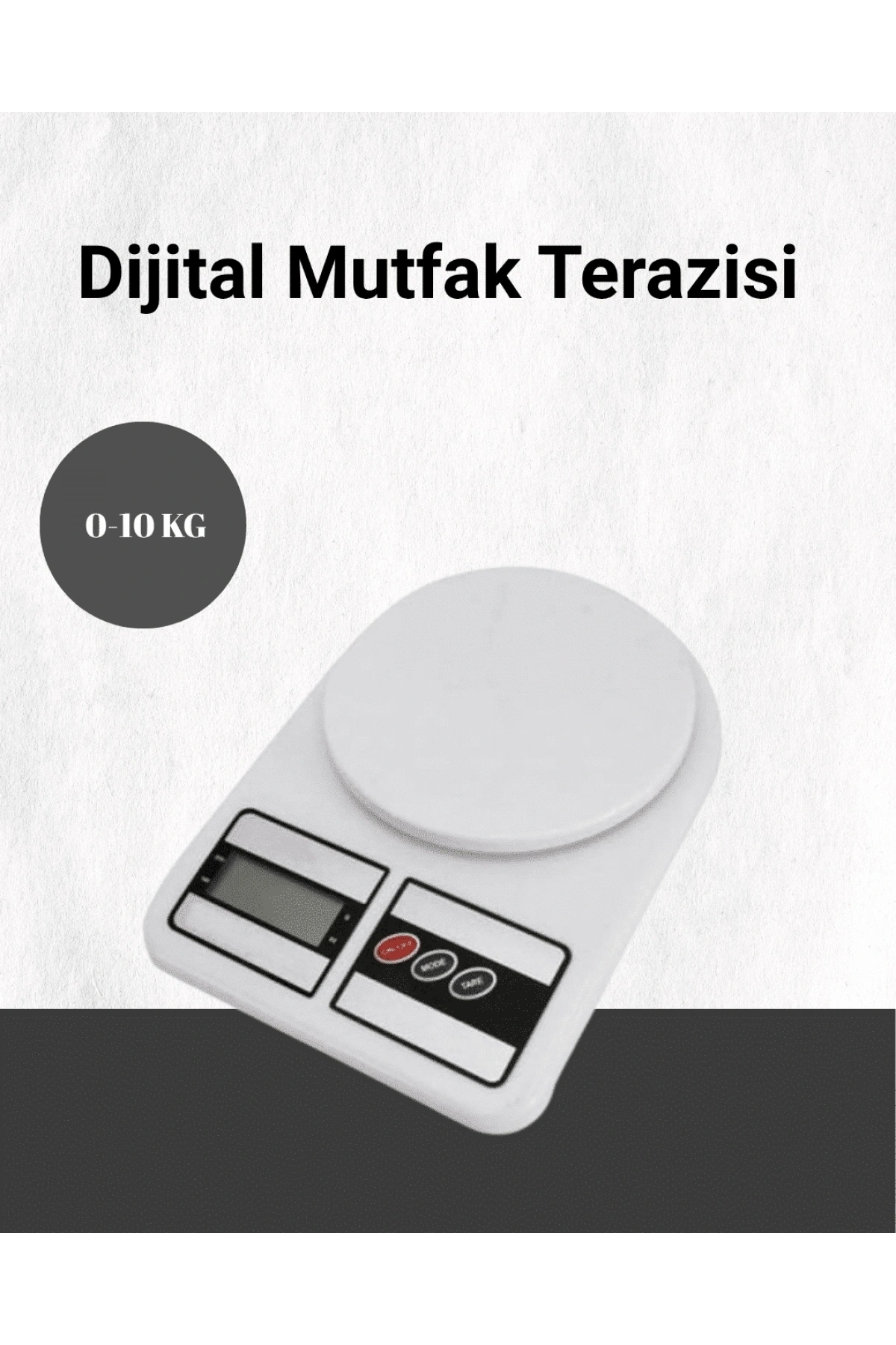Hassas Ölçüm İçin Dijital Mutfak Tartısı – 10 Kg Kapasiteli