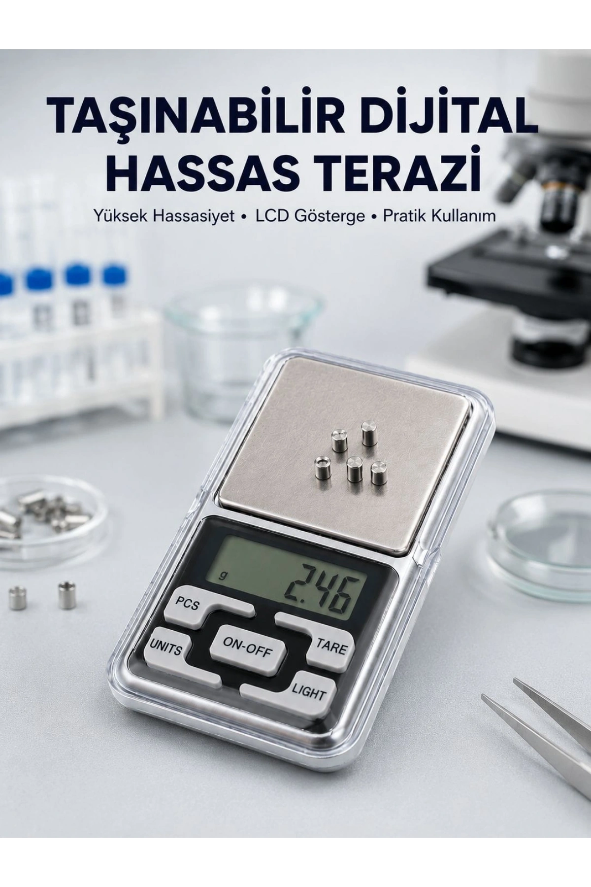 Hassas Tartım İçin Dijital Cep Terazisi Sayma Modlu Yeni Nesil