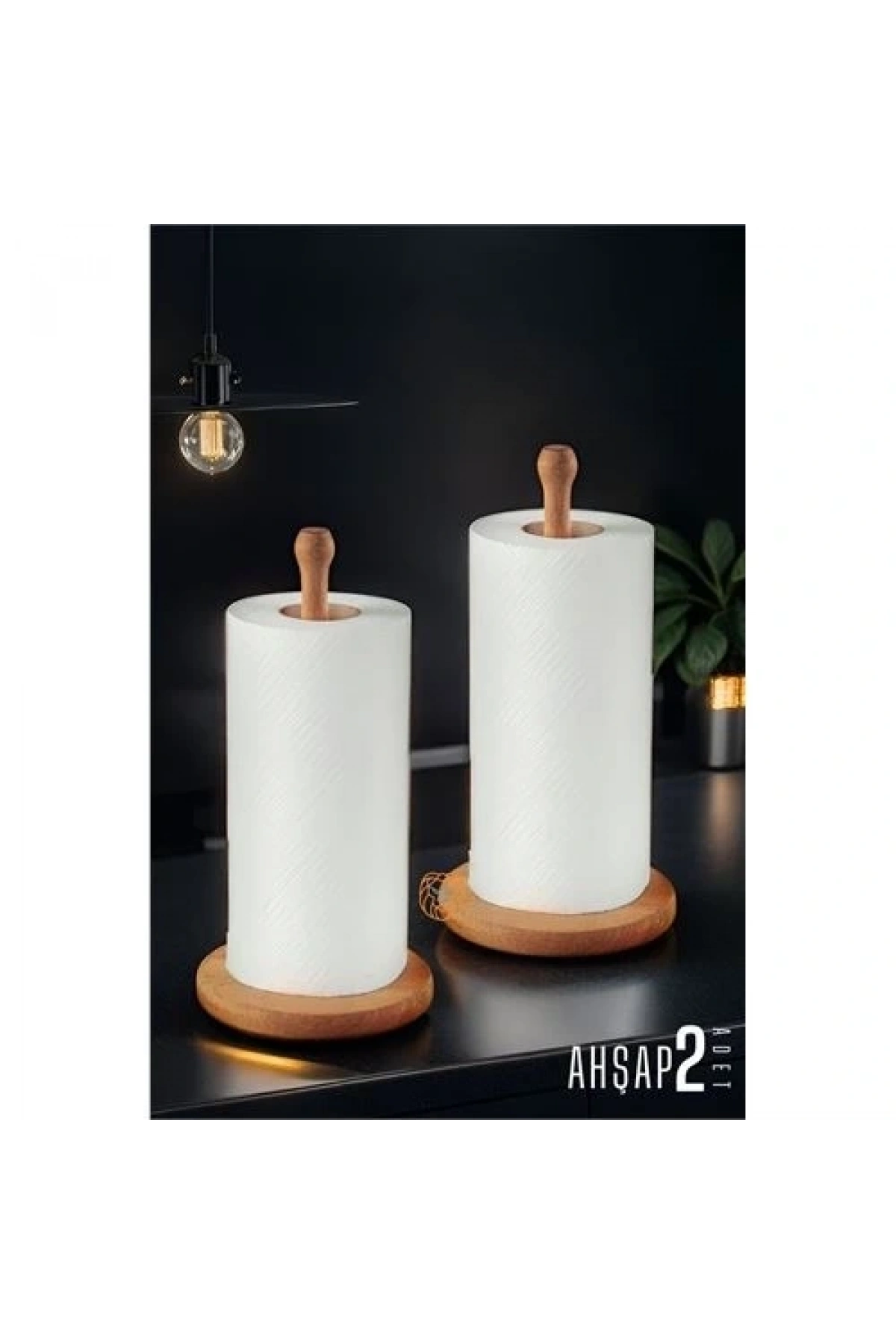 Havlu Kağıt Tutucu Ahşap 2 ADET