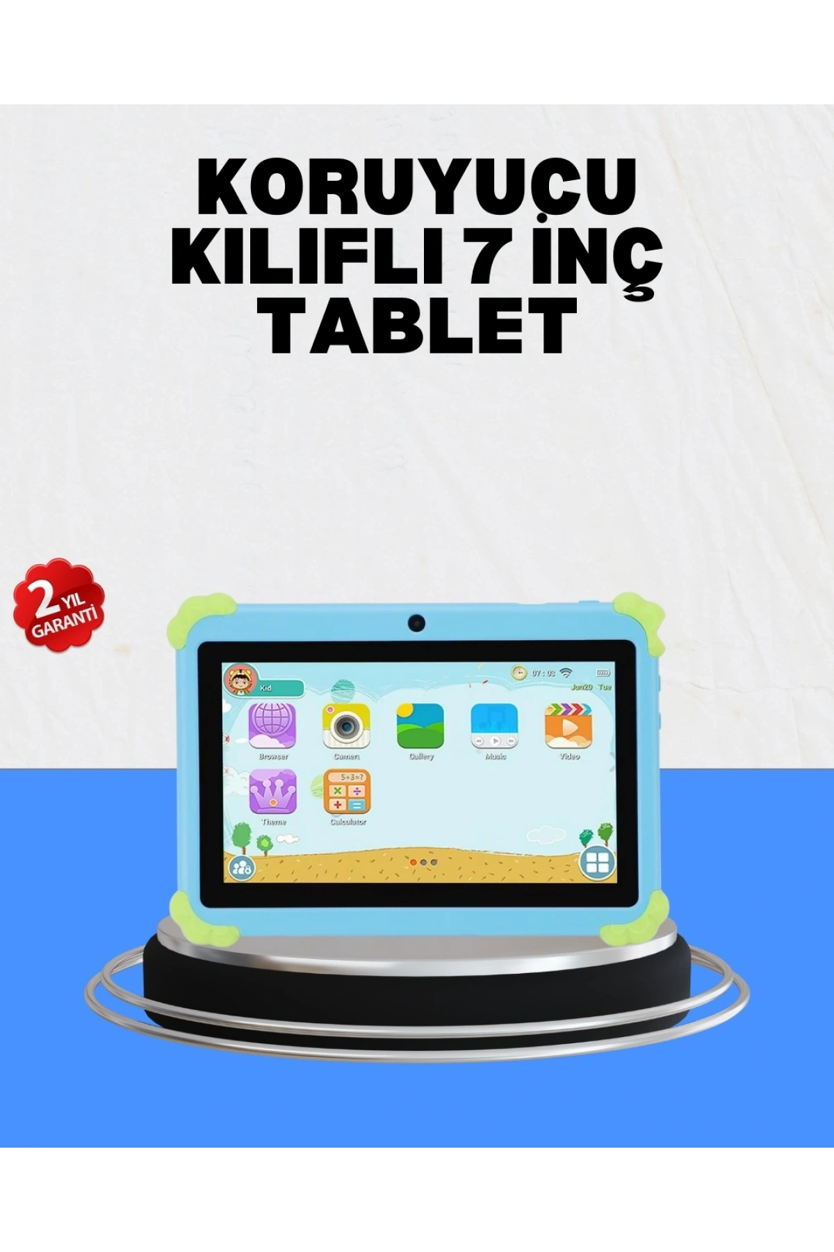 HD Ekranlı 7 İnç Tablet WiFi ve Bluetooth Bağlantılı