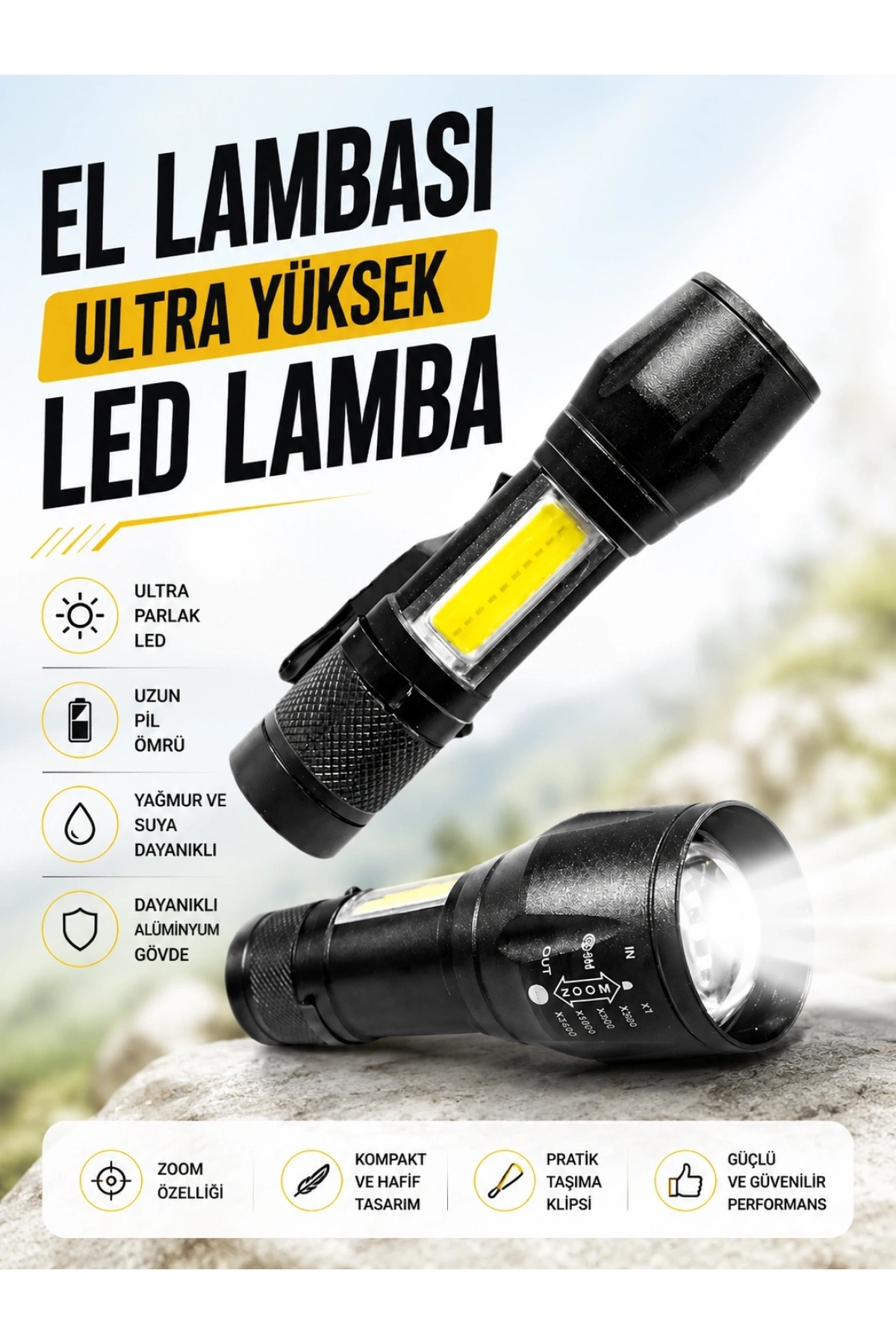 HS-41 EL LAMBASI Ultra Yüksek Led Lamba