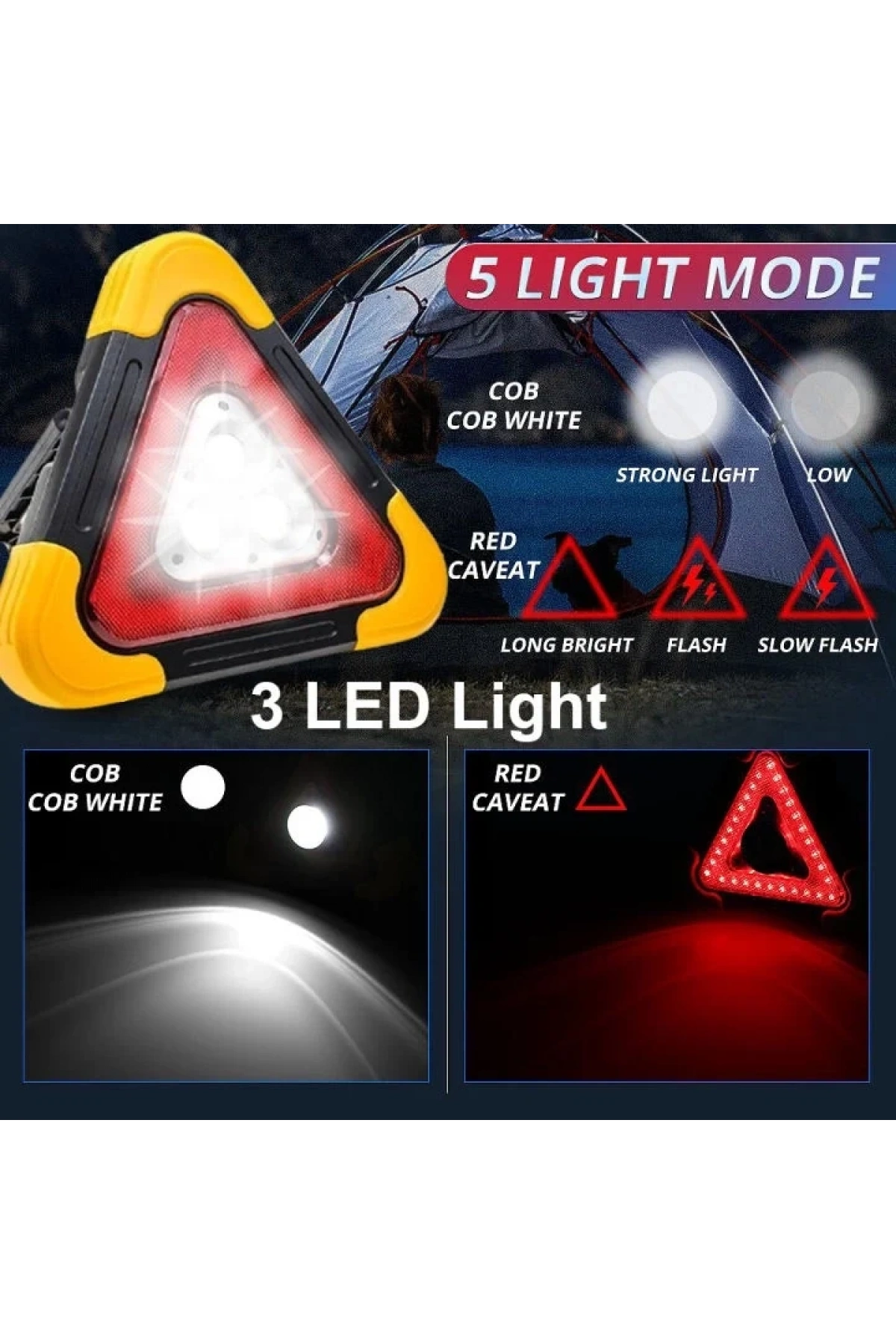 Hurry Bolt Şarjlı Cob Led Reflektör (5047)