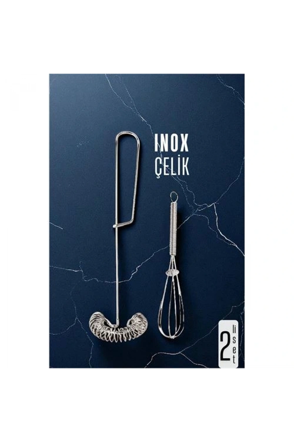 Inox Çelik Çırpıcı + Mini Çırpıcı Seti