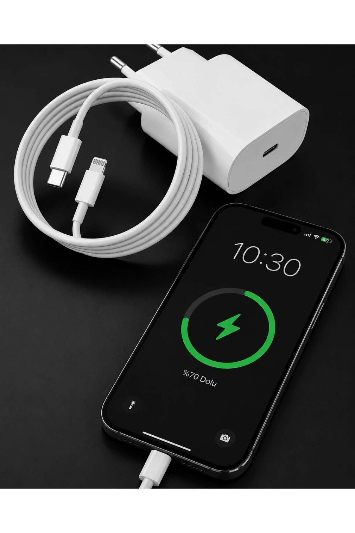 iPhone 14 13 12 11 8 Plus 7 Uyumlu 20W PD Hızlı Şarj Seti