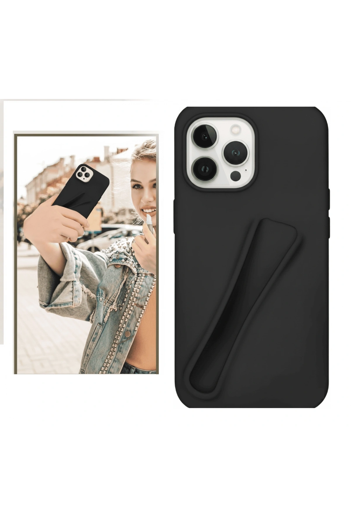 iPhone 16 Pro Max Lip Gloss Kılıf Siyah