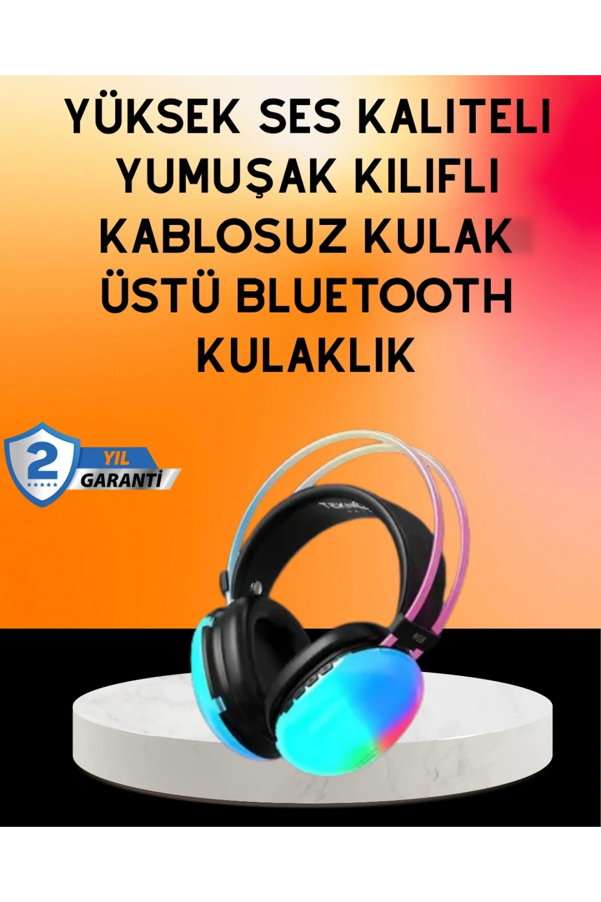 IPX4 Suya Dayanıklı Kablosuz Kulak Üstü  Kulaklık