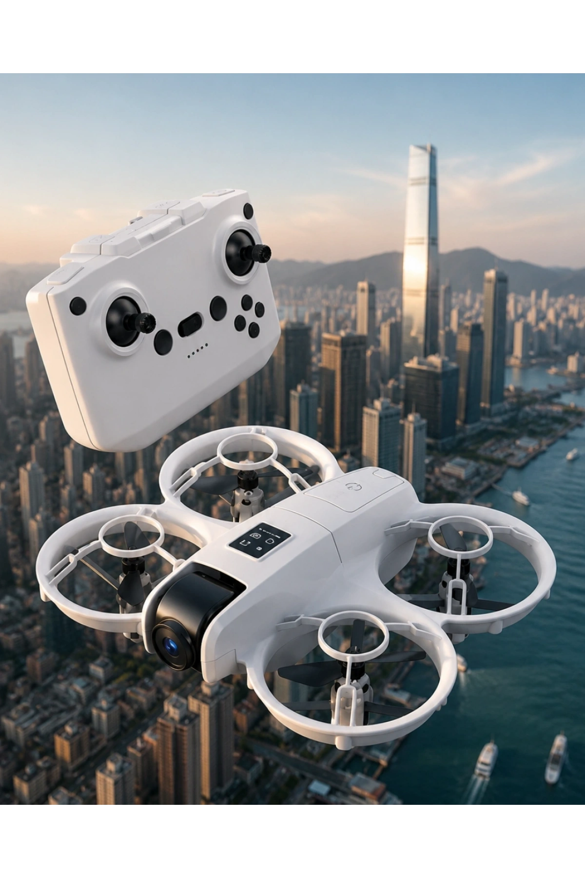 Işıklı Mini Drone Uzun Şarj Süreli ve Yedek Pervane Setli