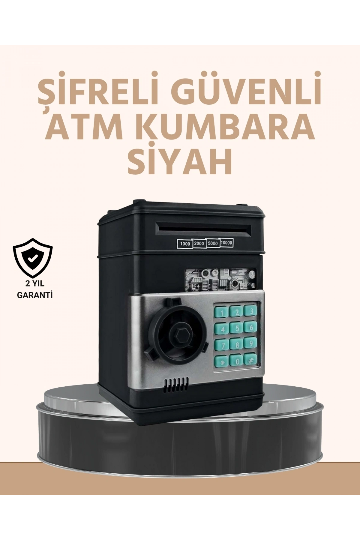 Işıklı Sesli Şifreli ATM Görünümlü Kasa Kumbara