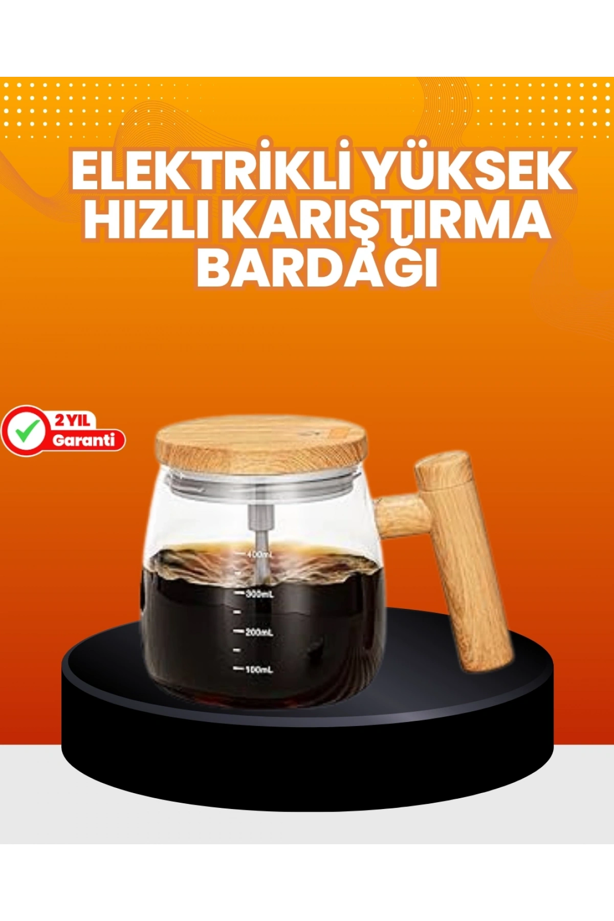 Isıtıcılı Manyetik Karıştırıcı Kupa – 400 ml, C Tipi Şarjlı, Akıllı Tasarım