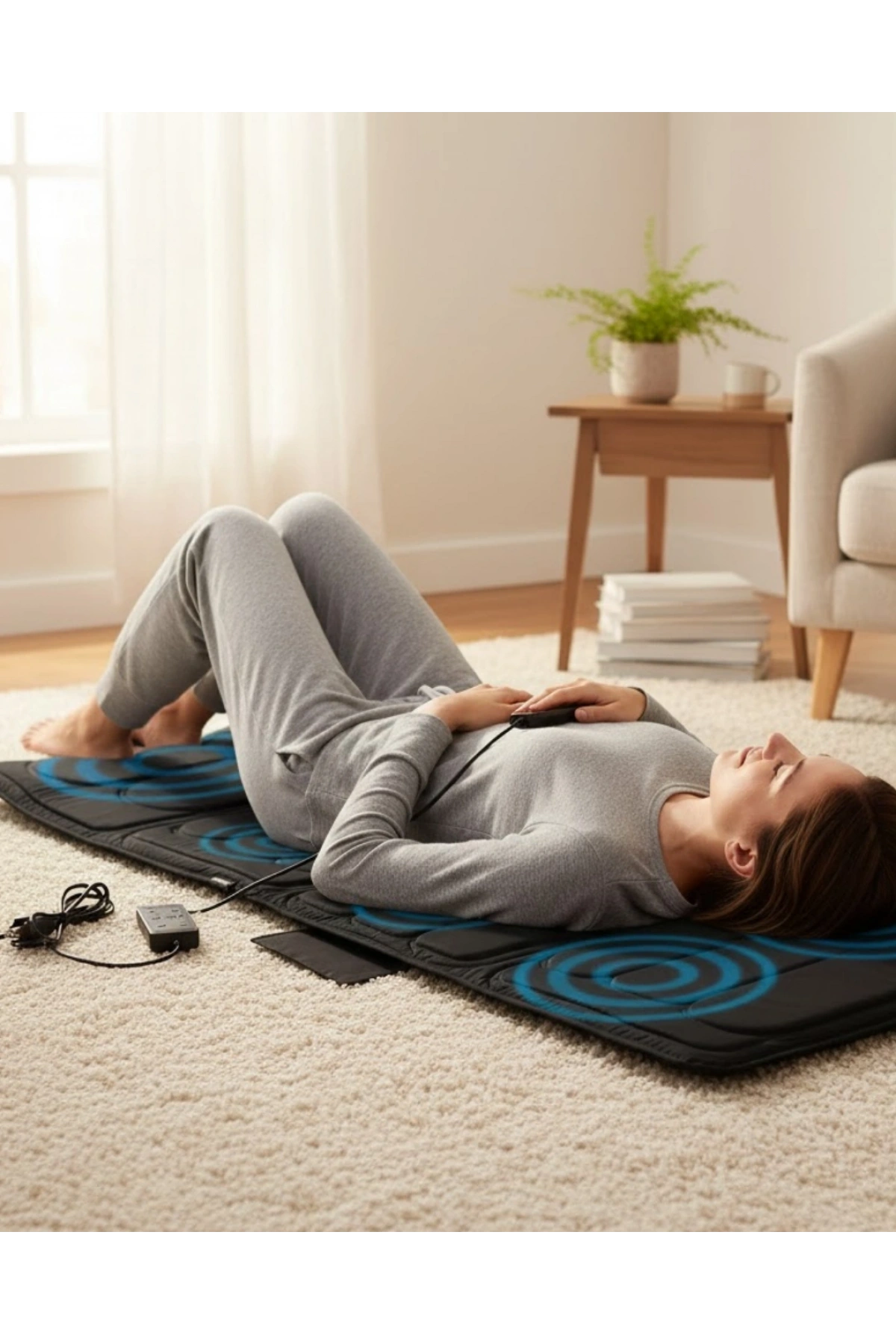 Isıtmalı Masaj Minderi 5 Masaj Modu ve 3 Seviye Yoğunluk