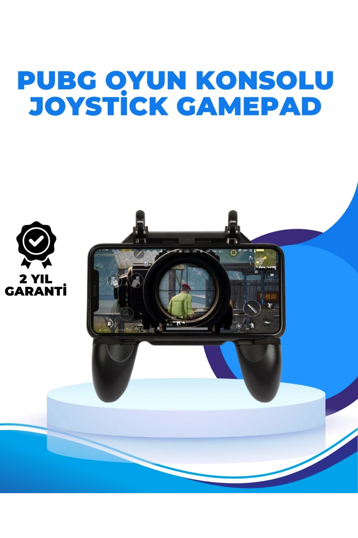 Joystickli ve Tetikleyicili PUBG Mobile Gamepad Oyun Kontrolcüsü