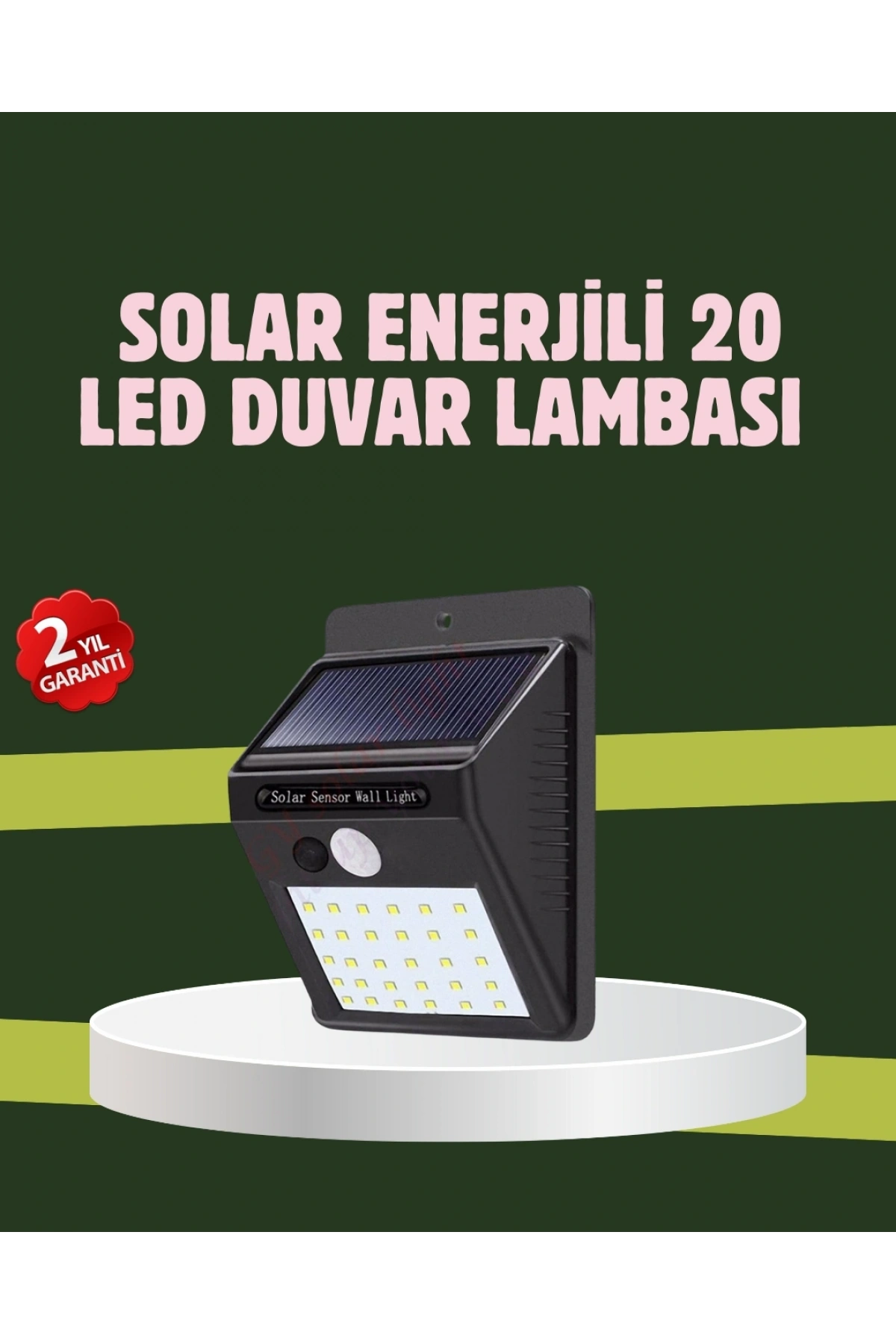 Kablo Gerektirmeyen Solar LED Bahçe ve Veranda Işığı