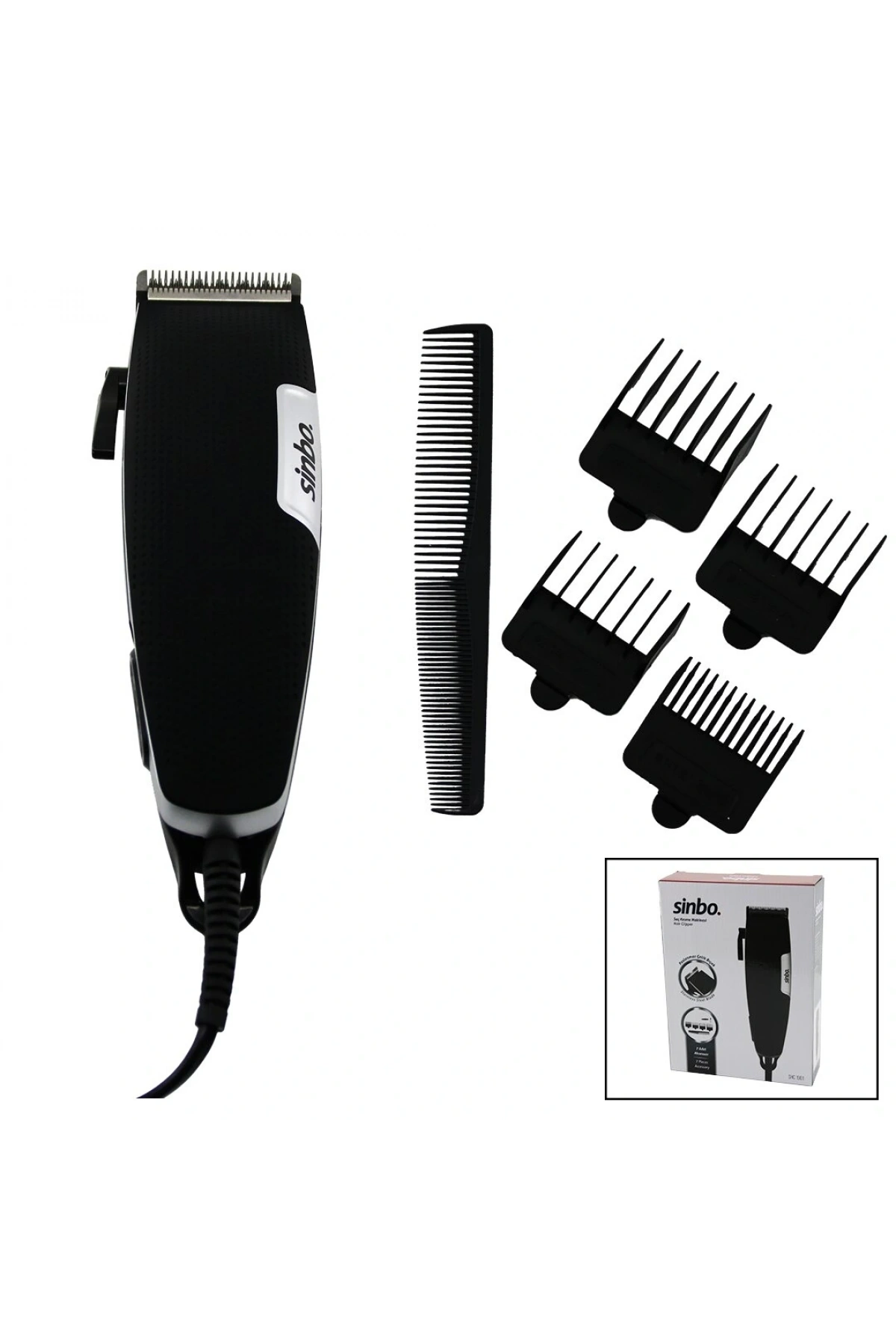 KABLOLU FİŞLİ  SAÇ SAKAL KESME TRAŞ MAKİNESİ  KOLLU TARAK AYARI  SHC-1901 (5047)