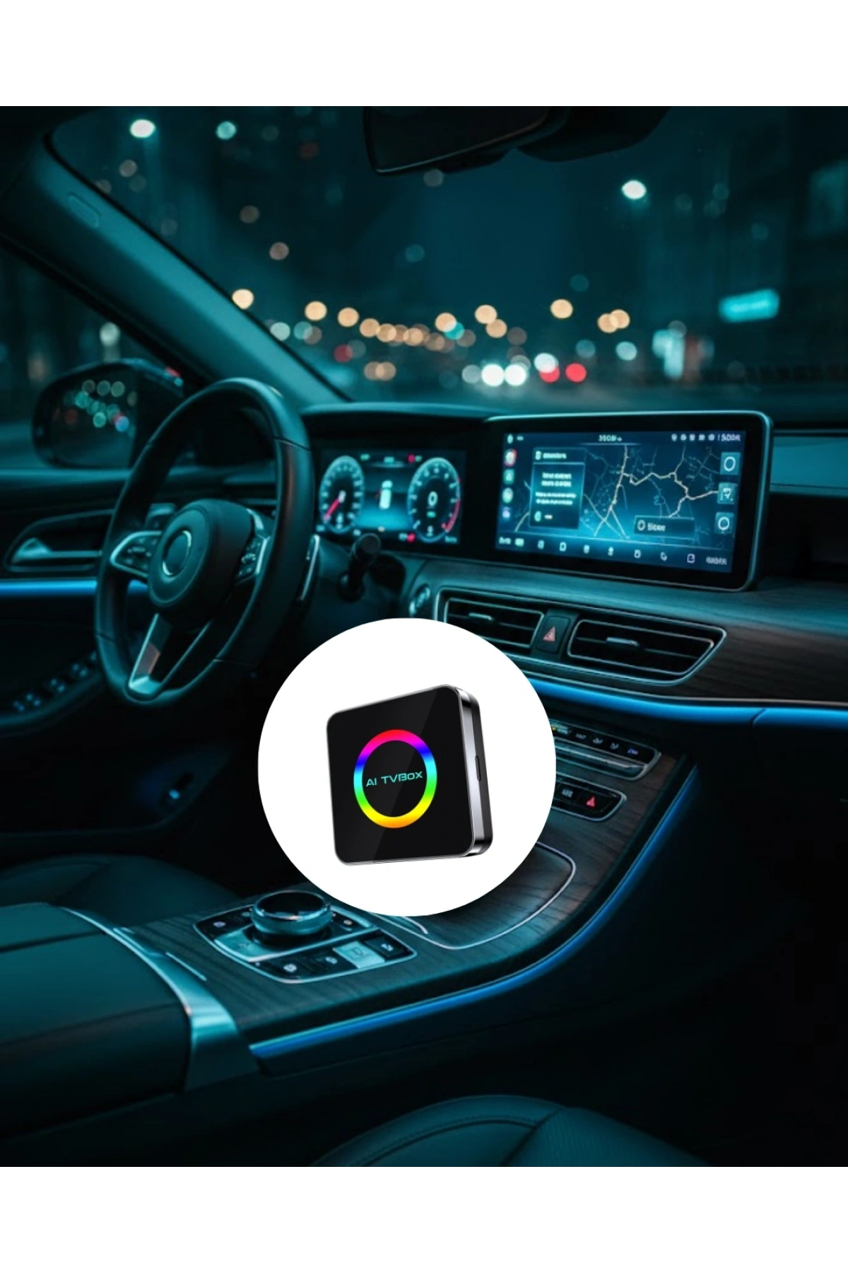 Kablosuz Android Auto CarPlay Destekli Araç Multimedya Adaptörü