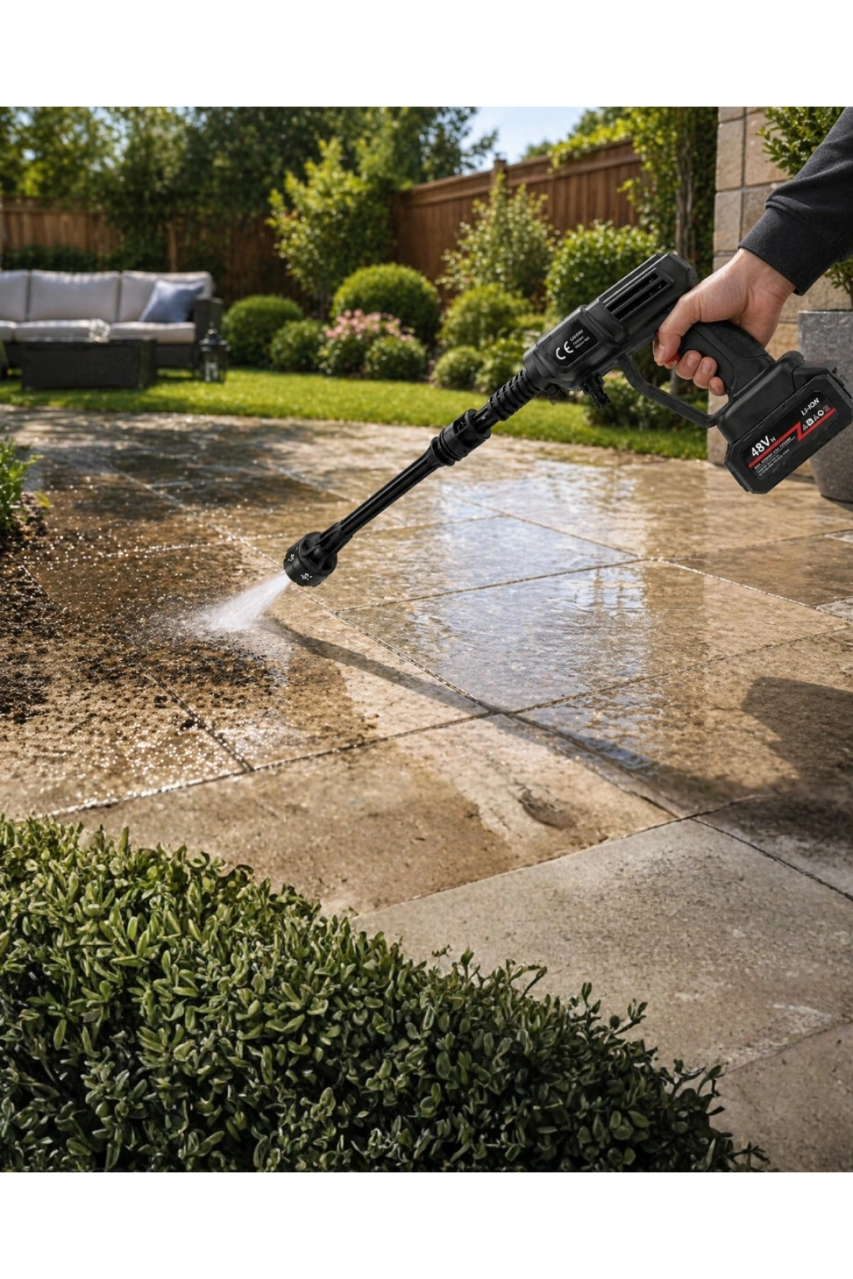 Kablosuz Basınçlı Su Tabancası Şarjlı Araç Yıkama Bahçe Sulama Makinesi