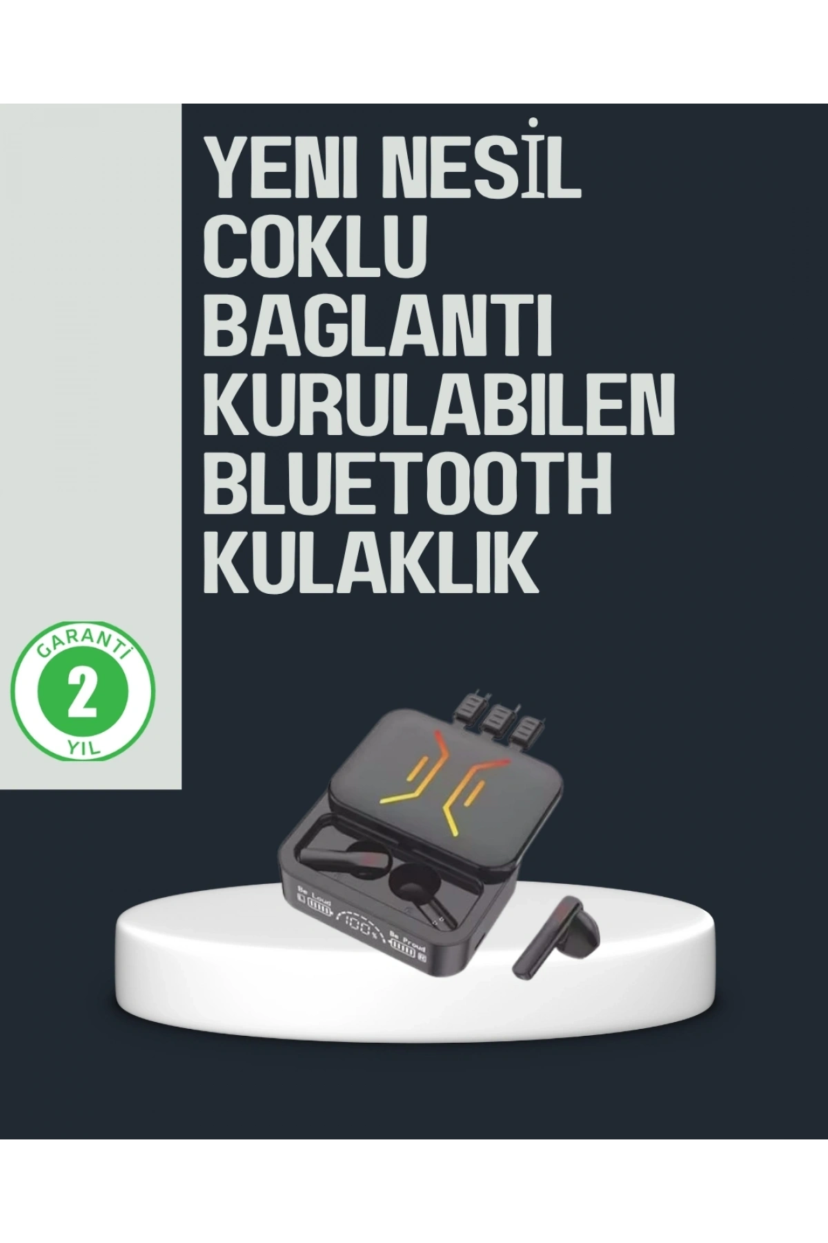 Kablosuz Bluetooth 5.0 Kulaklık – 300mAh Şarj Kutusu