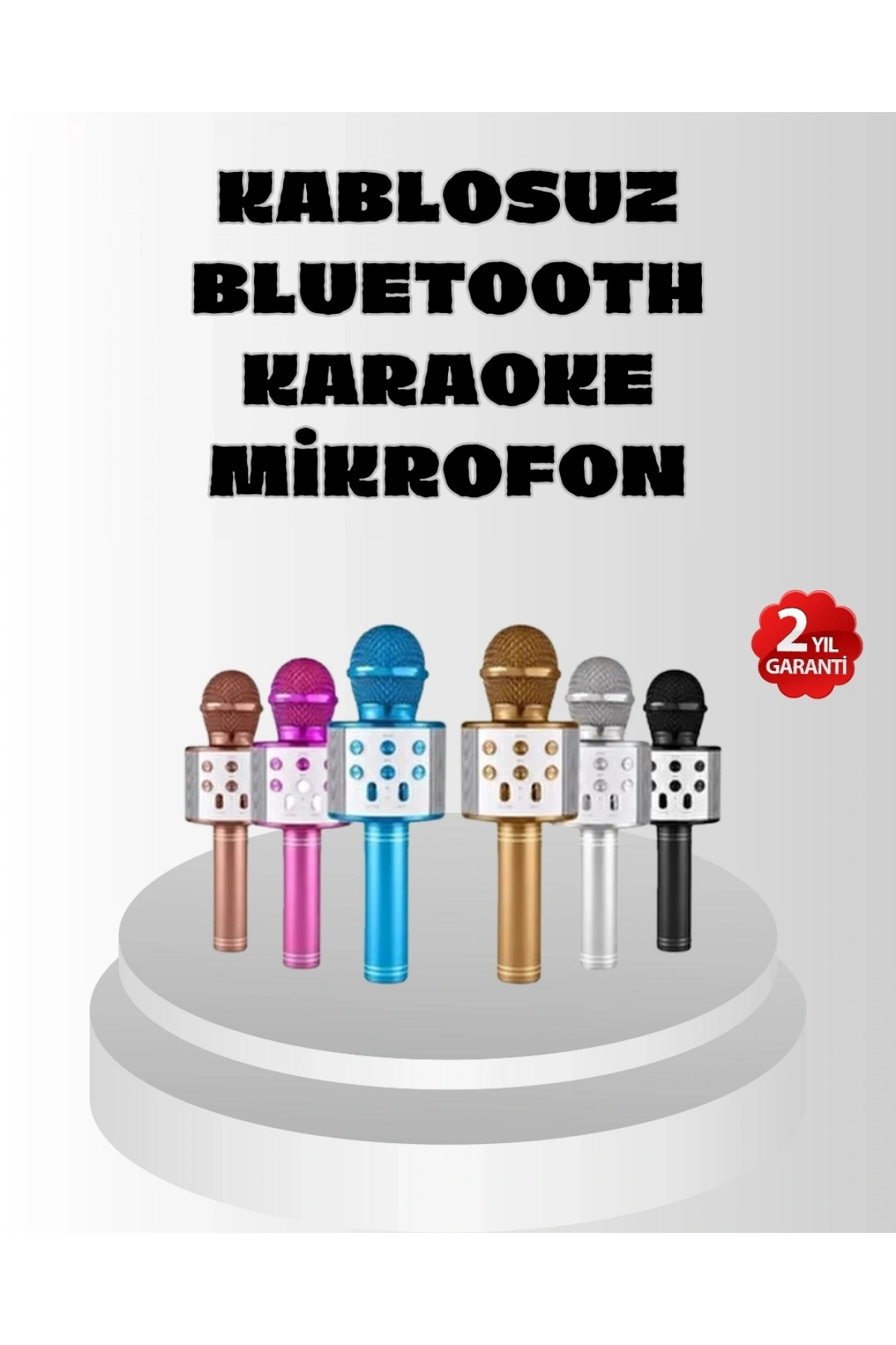 Kablosuz Bluetooth Karaoke Mikrofon  Yankı Efektli