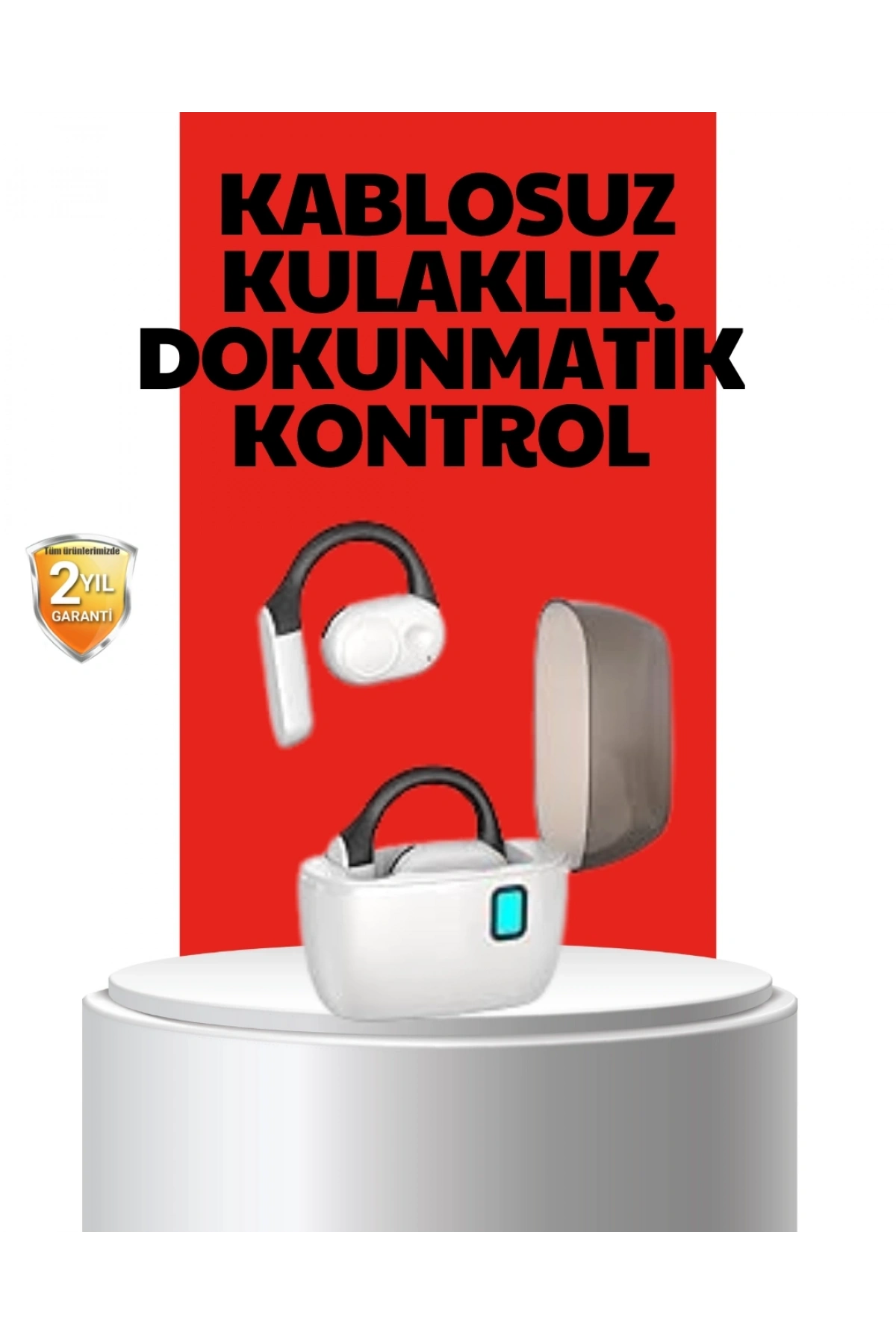 Kablosuz Bluetooth Kulaklık – Otomatik Eşleşme, Tek Tuş Kontrol, Stereo Ses