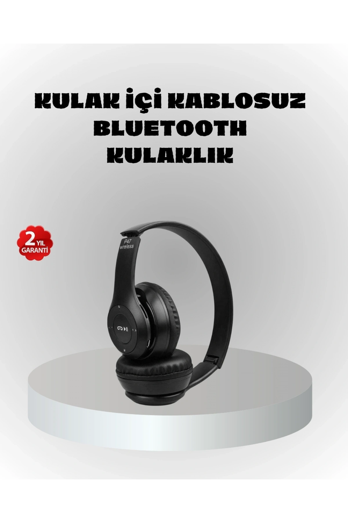 Kablosuz Bluetooth Kulaklık – TF Kart, AUX, Mikrofonlu, Suya Dayanıklı, 10m Menzil