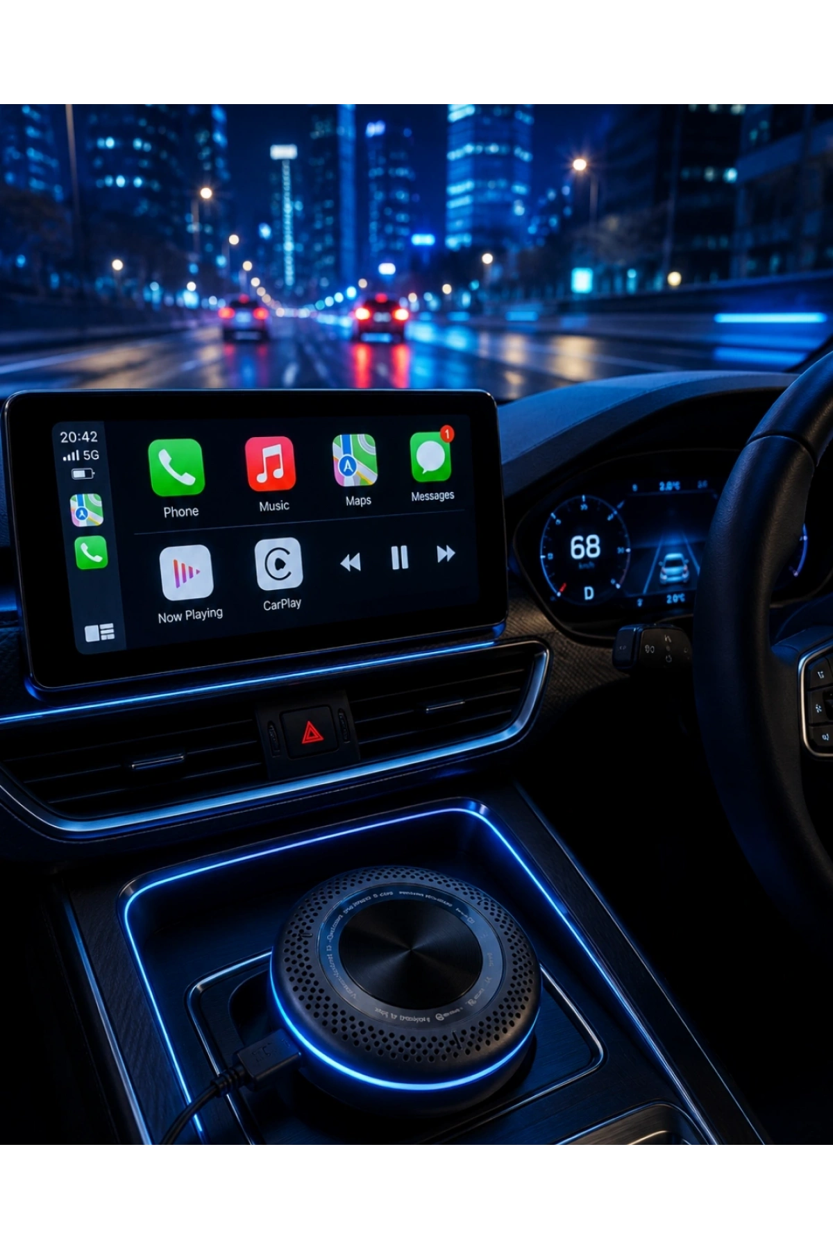 Kablosuz CarPlay Android Auto Destekli Akıllı TV Box 4G Sim Kart Girişli