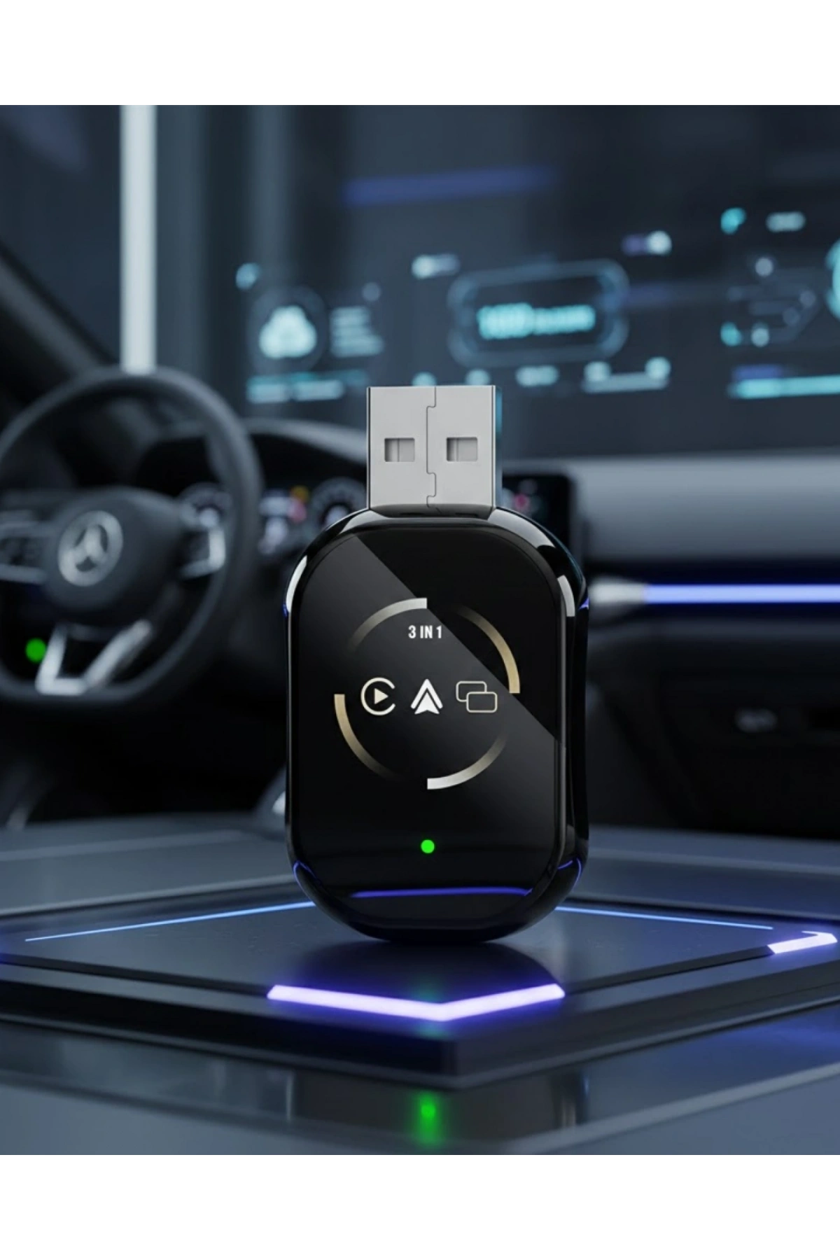 Kablosuz CarPlay ve Android Auto Adaptörü Tak Çalıştır Kullanım