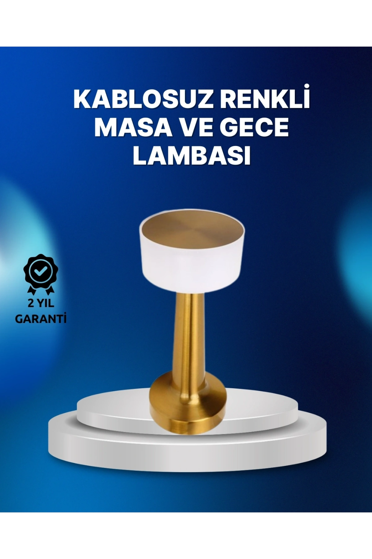 Kablosuz Dokunmatik Masa Lambası – Şık Modern Metal Gövde, USB Şarjlı