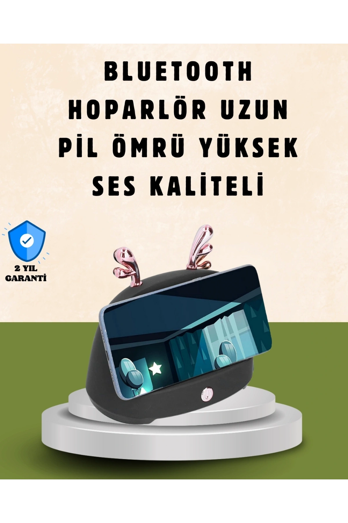 Kablosuz İndüksiyonlu Telefon Tutucu & Hoparlör – Net Ses, Kolay Kullanım
