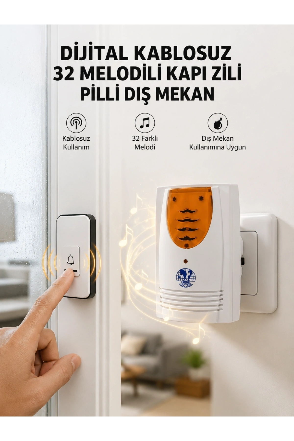 Kablosuz Kapı Zili Düzenli ve Konforlu Yaşam Alanları İçin