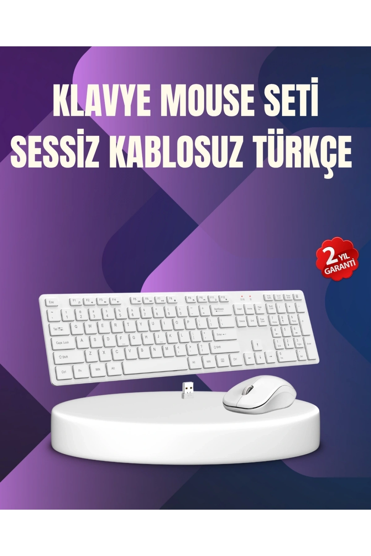 Kablosuz Klavye Mouse Takımı - Ergonomik, Sessiz ve Enerji Tasarruflu