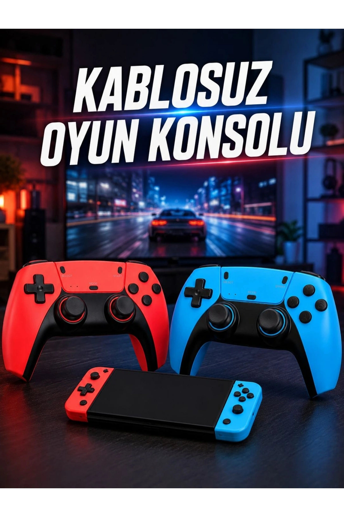 Kablosuz Oyun Konsolu HDMI Çıkışlı Çift Kontrolcülü Retro Oyun Seti