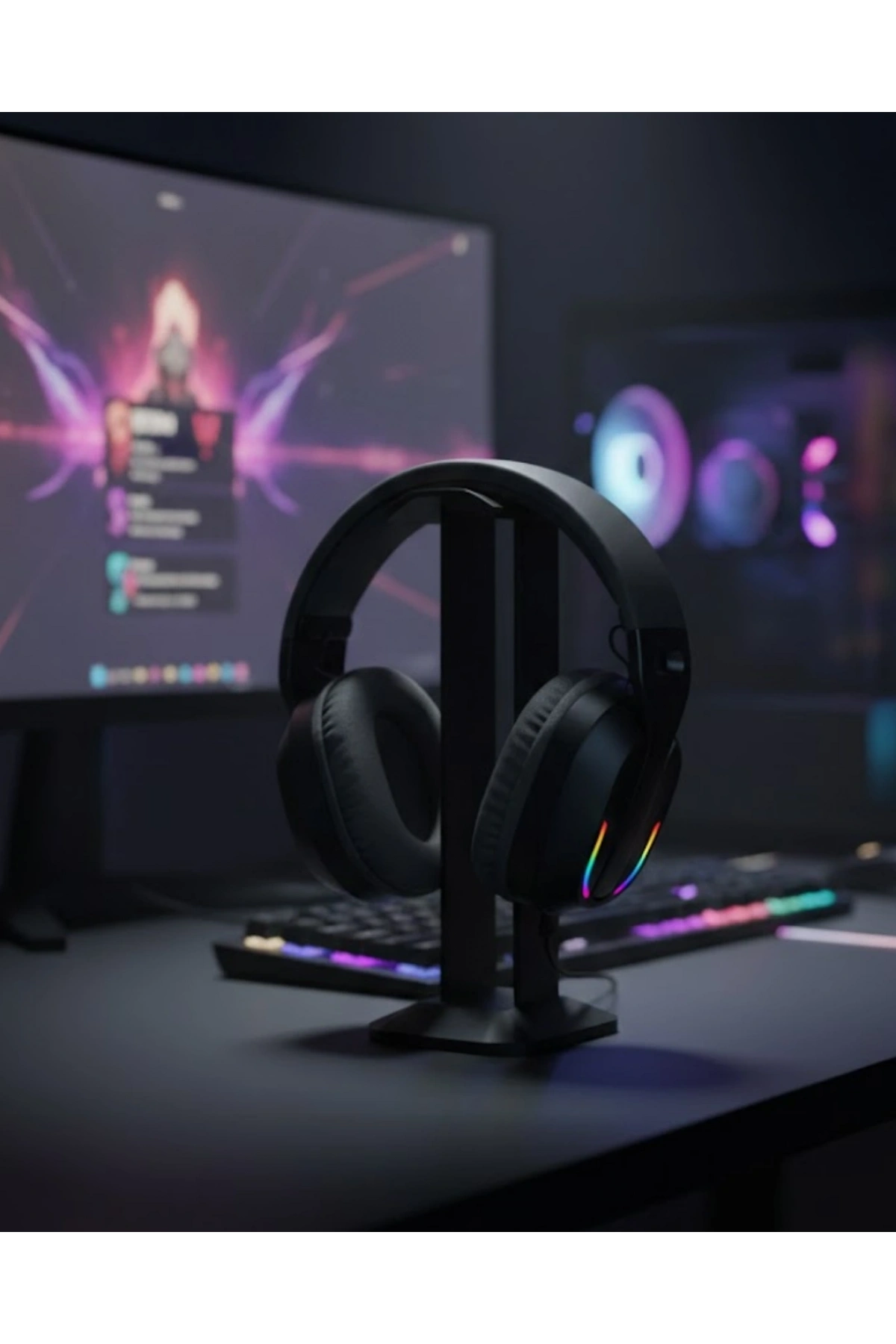 Kablosuz Oyuncu Kulaklığı RGB Aydınlatmalı Bluetooth Mikrofonlu Gaming Headset