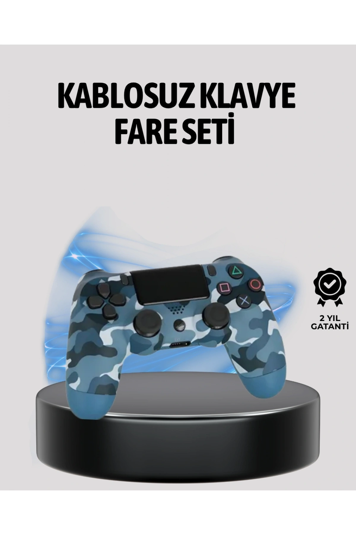 Kablosuz PS4 Controller Çift Motorlu Dayanıklı Gamepad