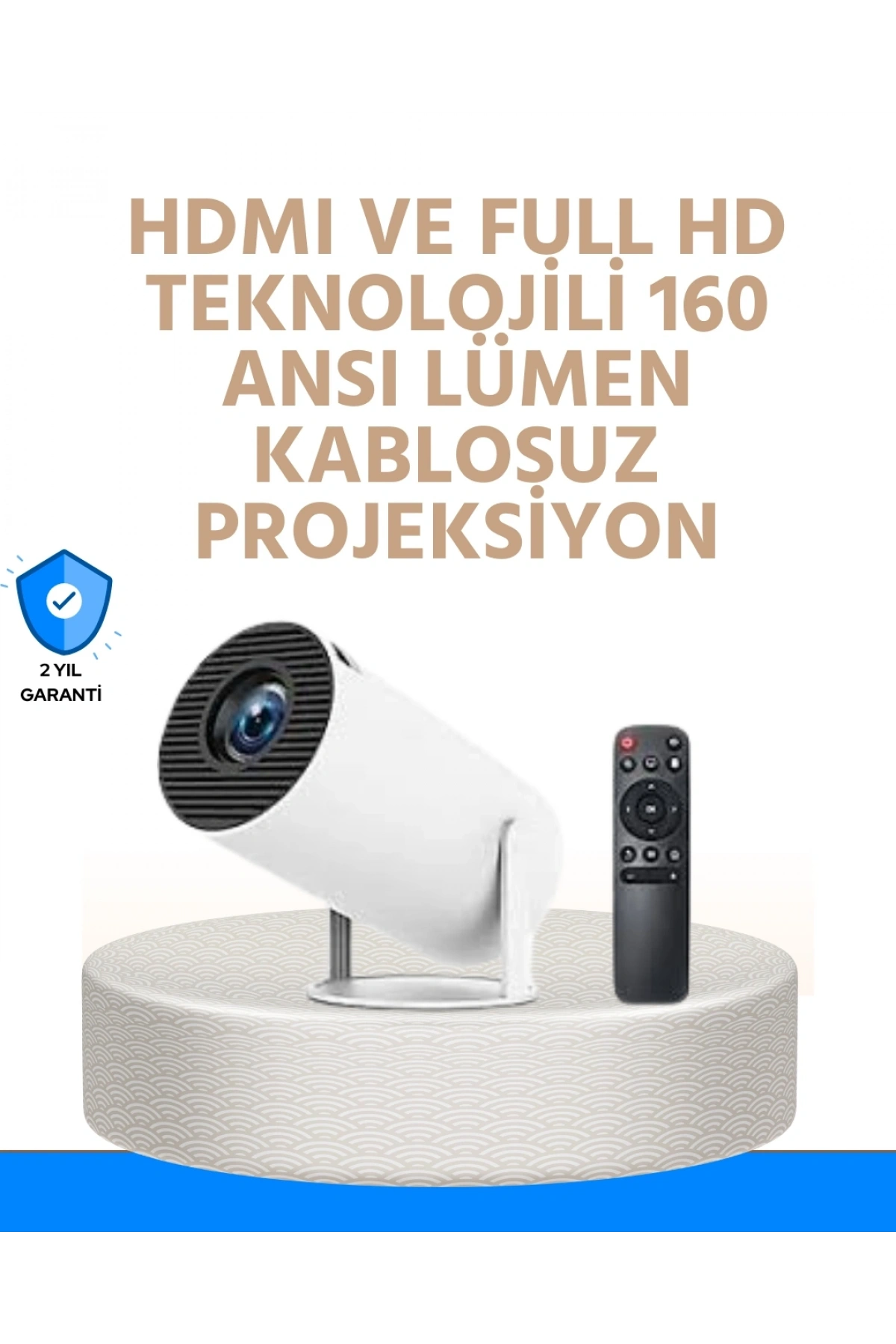 Kablosuz ve Kablolu Bağlantı Seçenekli Ev Tipi Projeksiyon