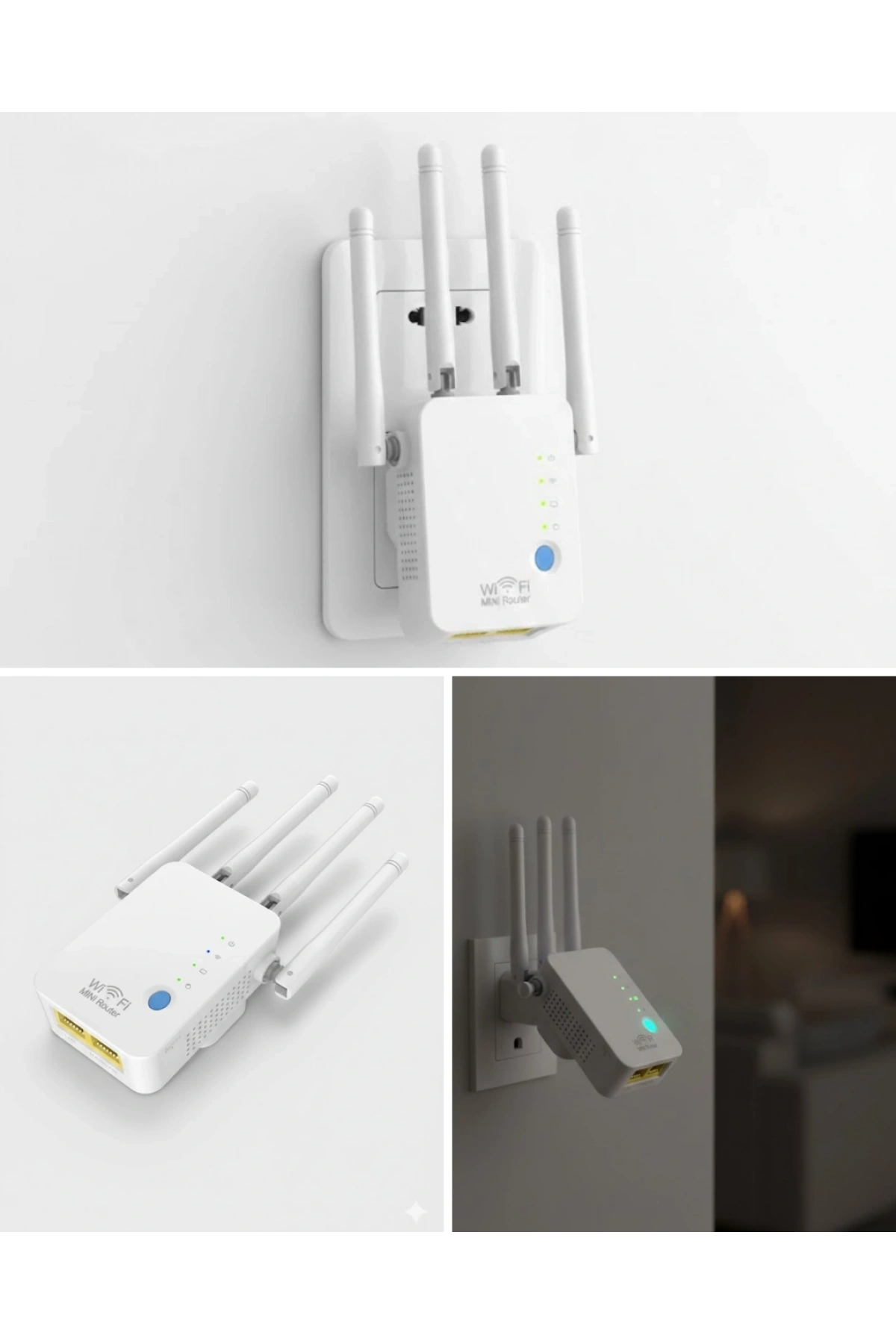 Kablosuz WiFi Tekrarlayıcı 300Mbps