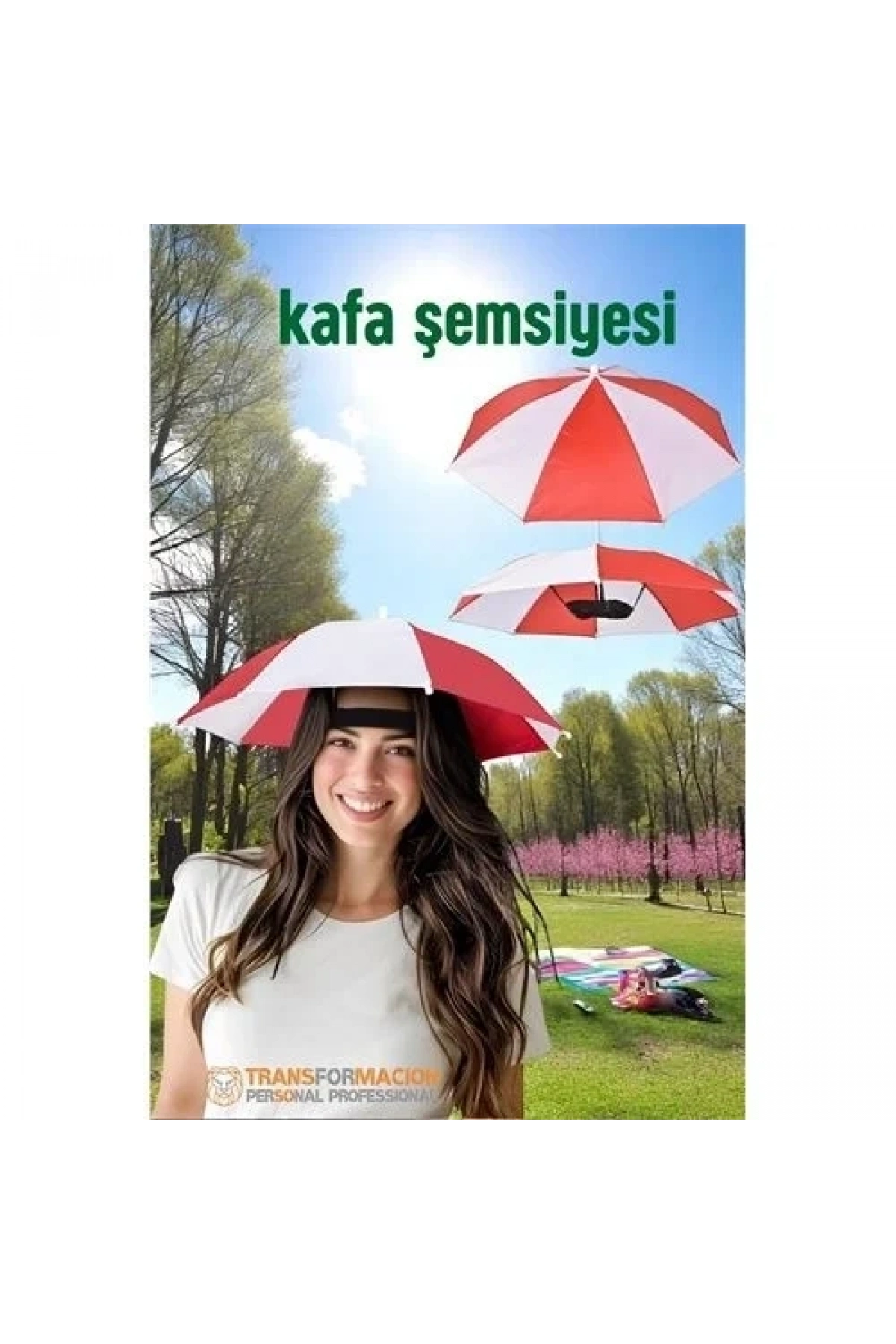 Kafa Şemsiyesi Güneş Koruma Şemsiyesi Relax Eller Serbest 4 Mevsim Kafa Şemsiyesi 721727