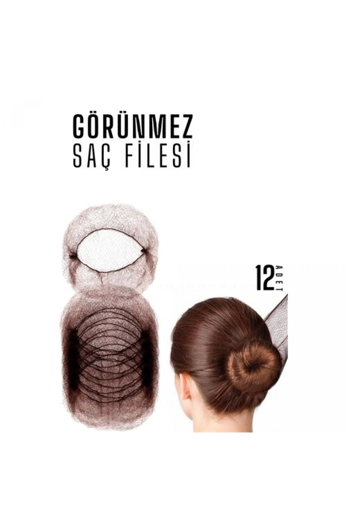 KAHVE Saç Filesi Görünmez 12 ADET 720099