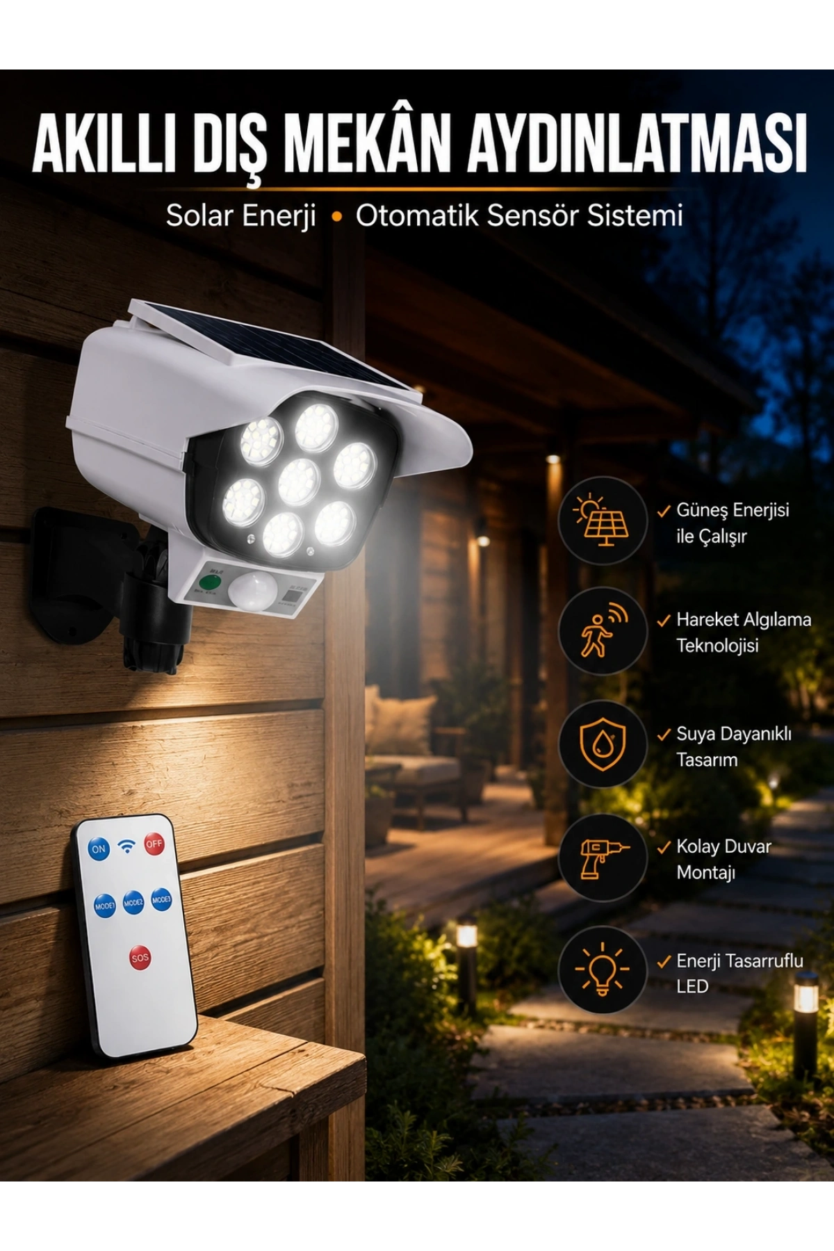 KAMERA GÖRÜNÜMLÜ SOLAR LAMBA