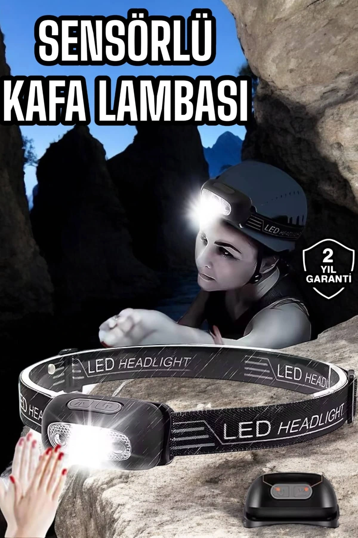 Kamp Lambası Led Işık Kafa Lambası Balıkçı Lambası Ayarlanabilir