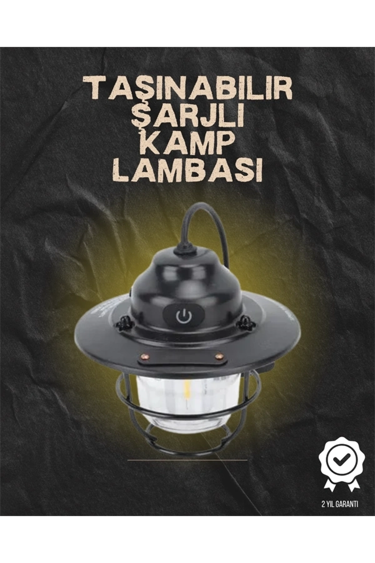 Kamp ve Bahçe İçin Retro LED Fener – Sıcak Işık, Uzun Ömürlü Batarya