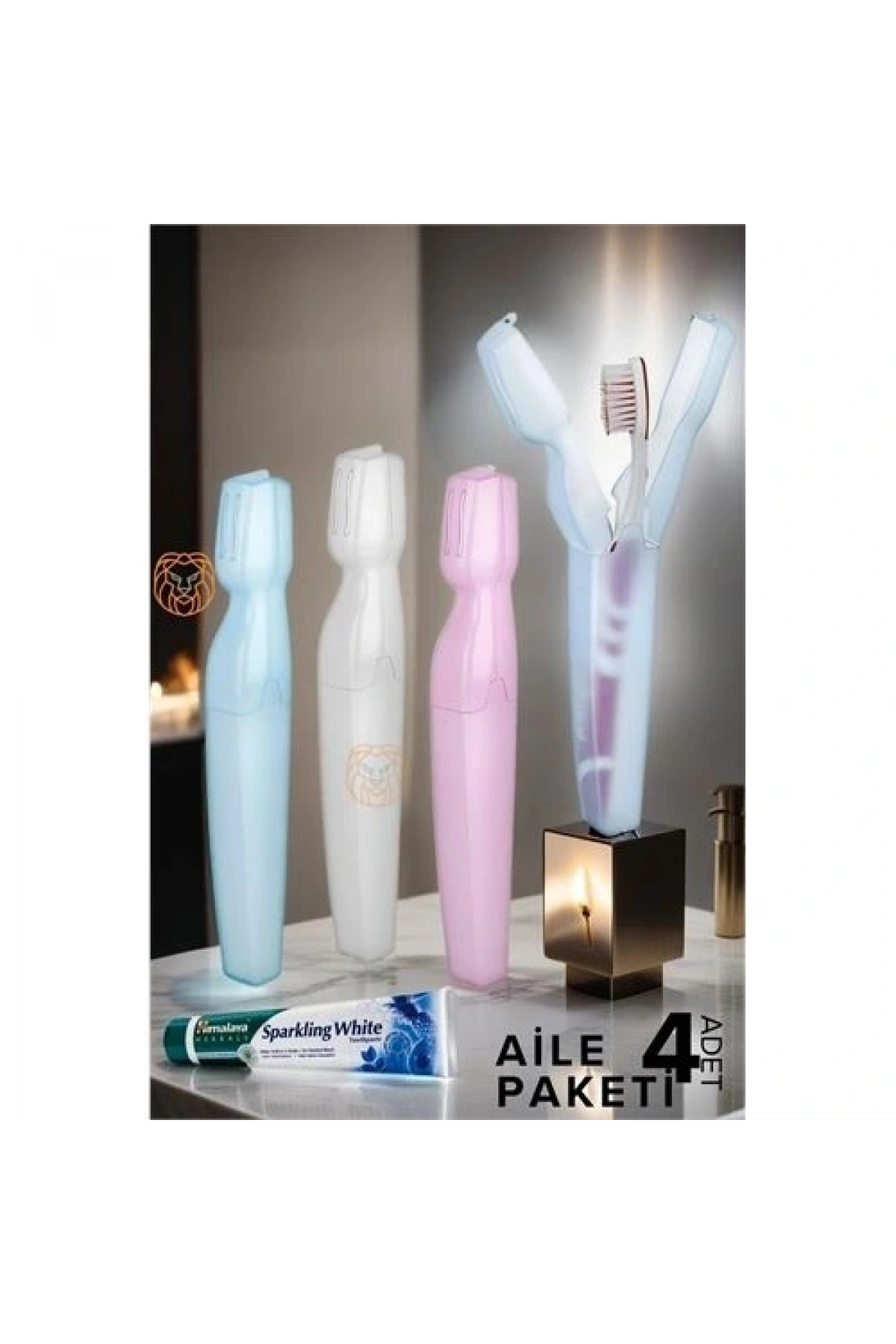 Kapaklı Diş Fırça Kutusu 4 ADET Scappini Design