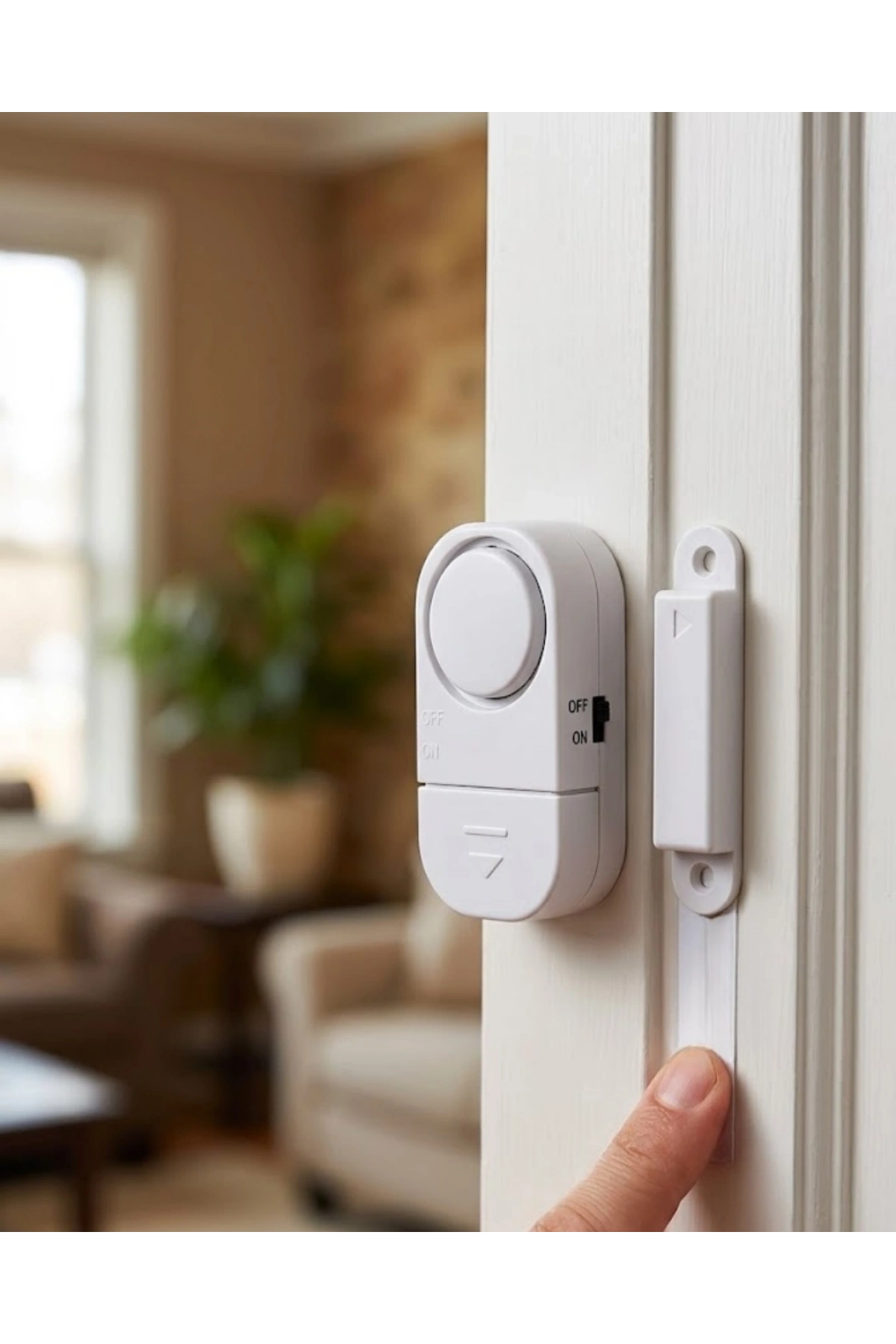 Kapı Alarmı Pencere Sensörü 90 dB Sesli Güvenlik Sistemi Kolay Montajlı