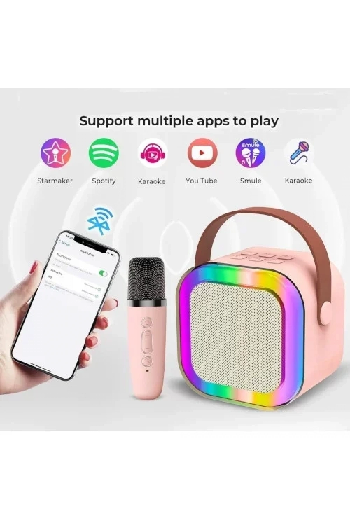 Karaoke Mikrofon Hoparlör Seti Mini (5047)