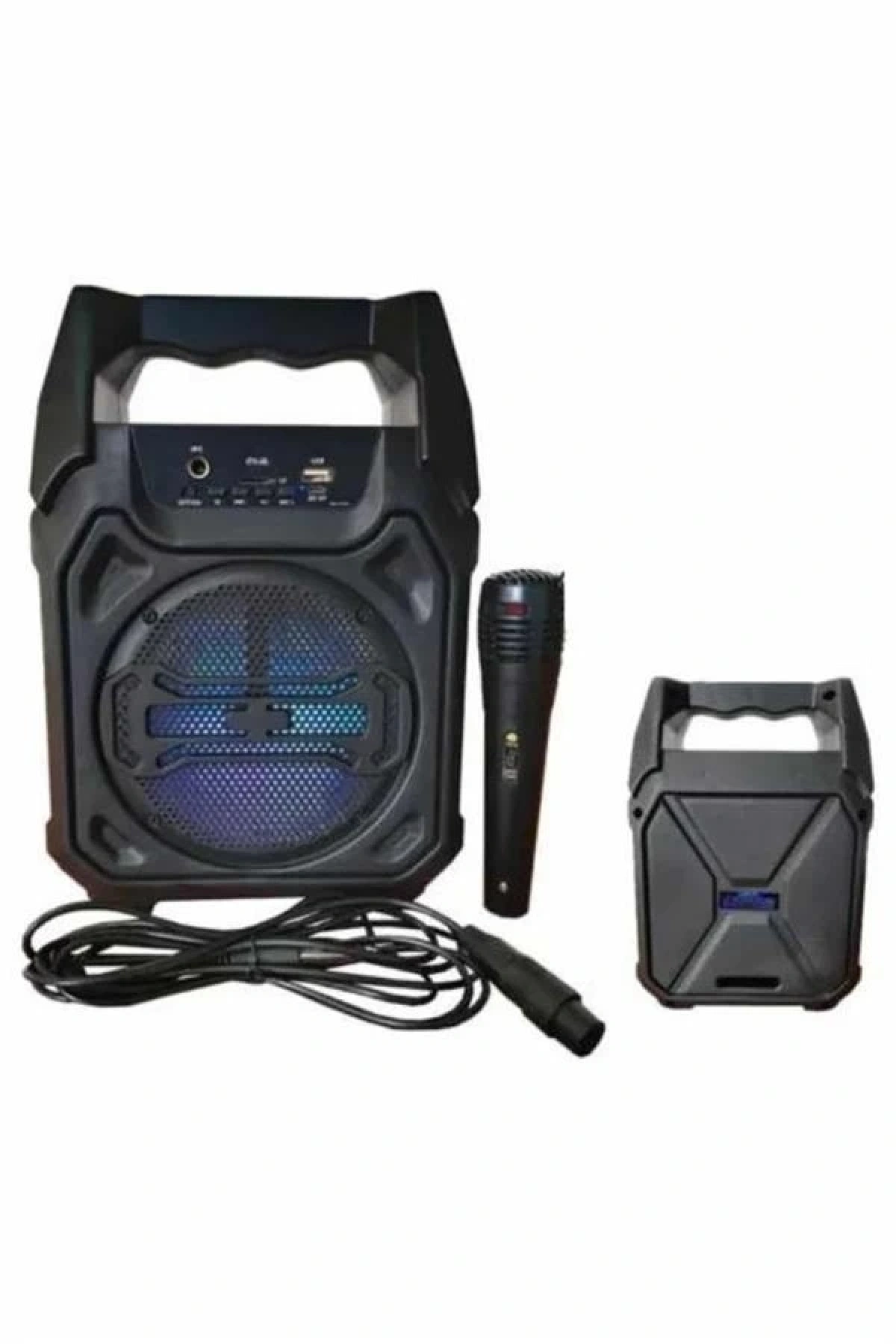 Karaoke Mikrofonlu Fm Radyolu Bluetooth Hoparlör Yüksek Ses Kaliteli