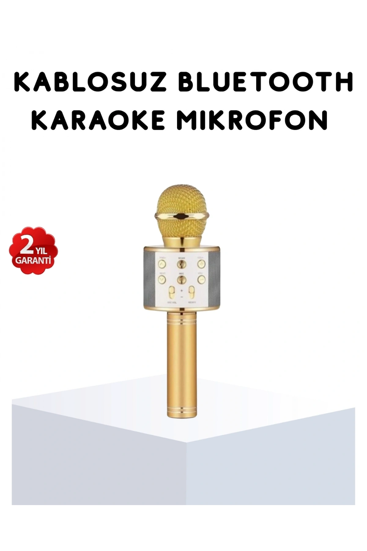 Karaoke Mikrofonu Bluetooth USB AUX Girişli Yankı Efektli