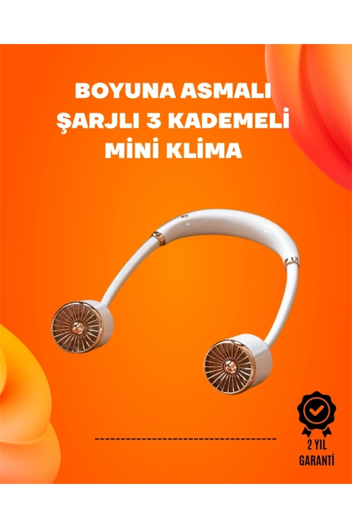 Katlanabilir Asılabilir Fan | USB Şarjlı, 3 Vitesli Sessiz Mini Fan